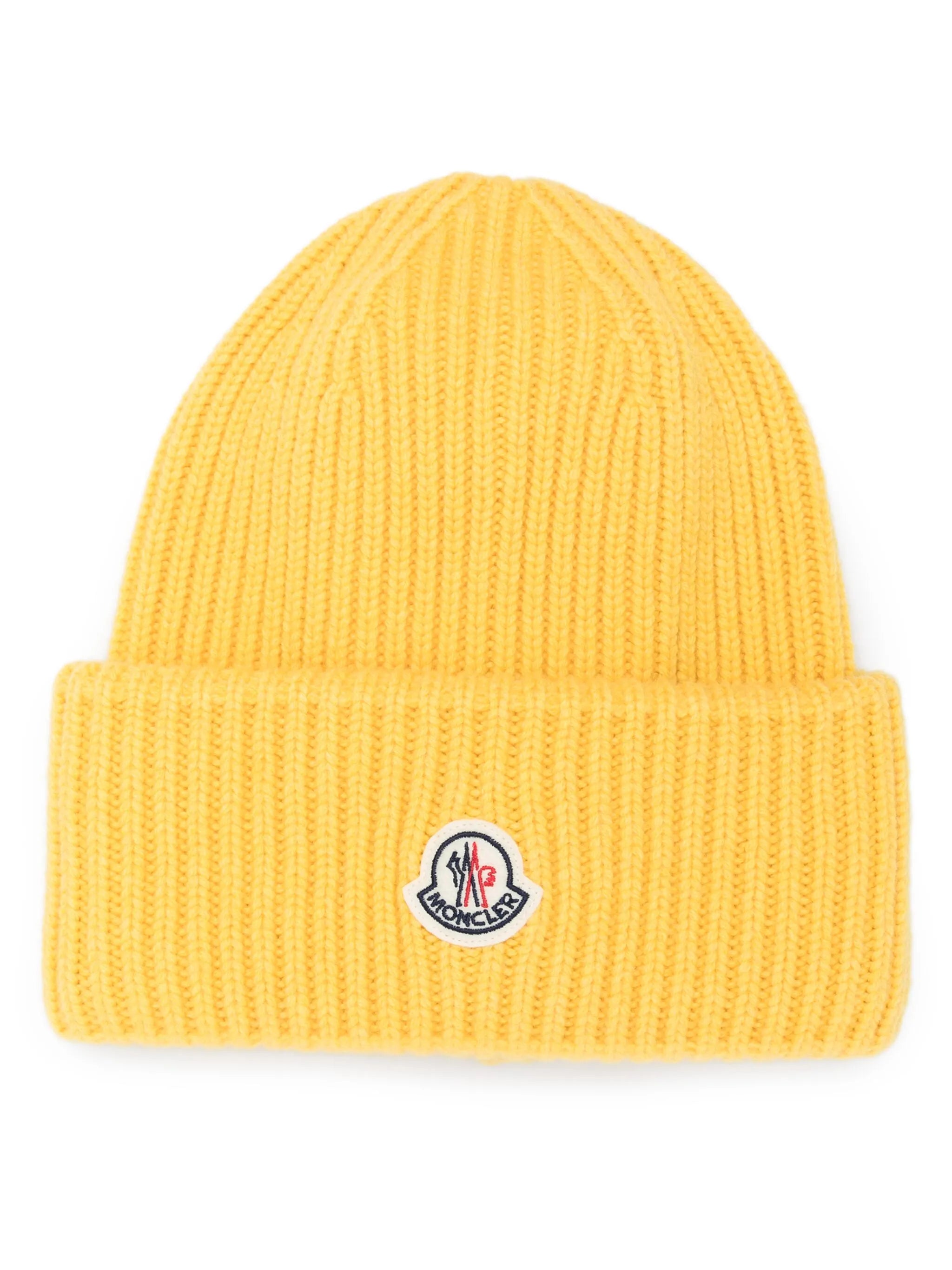 logo-patch fisherman's-knit beanie