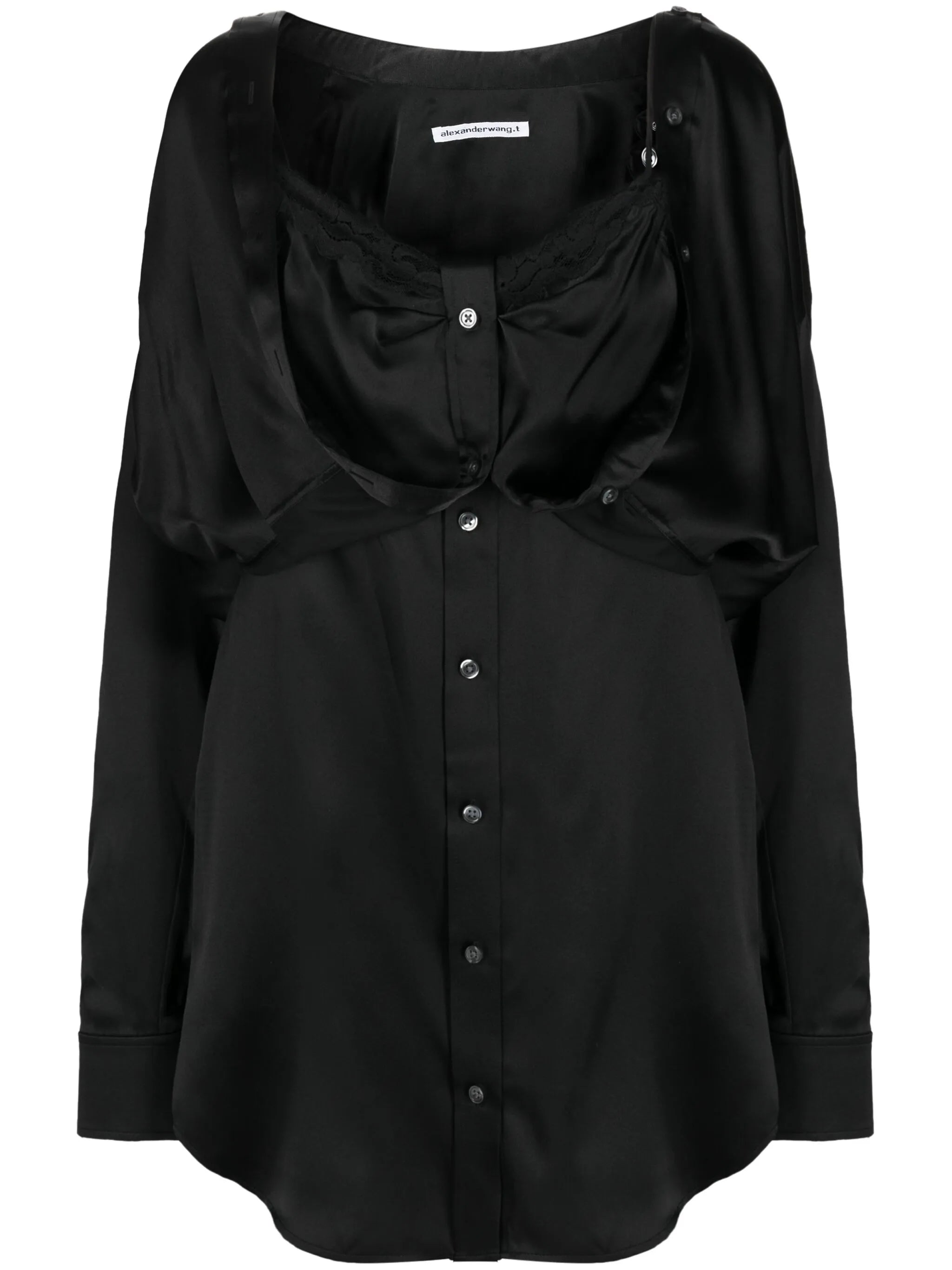 layered silk minidress