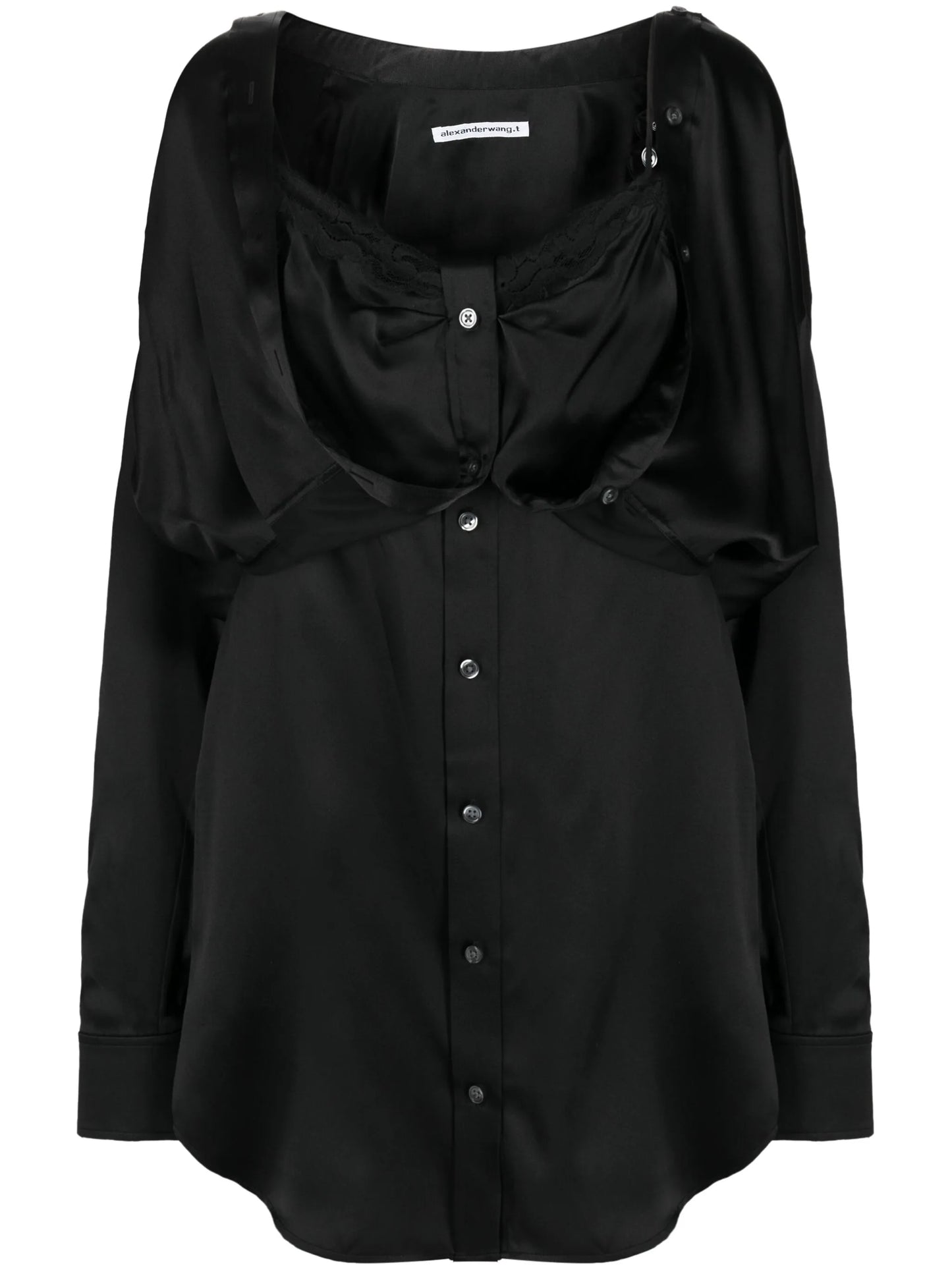 layered silk minidress