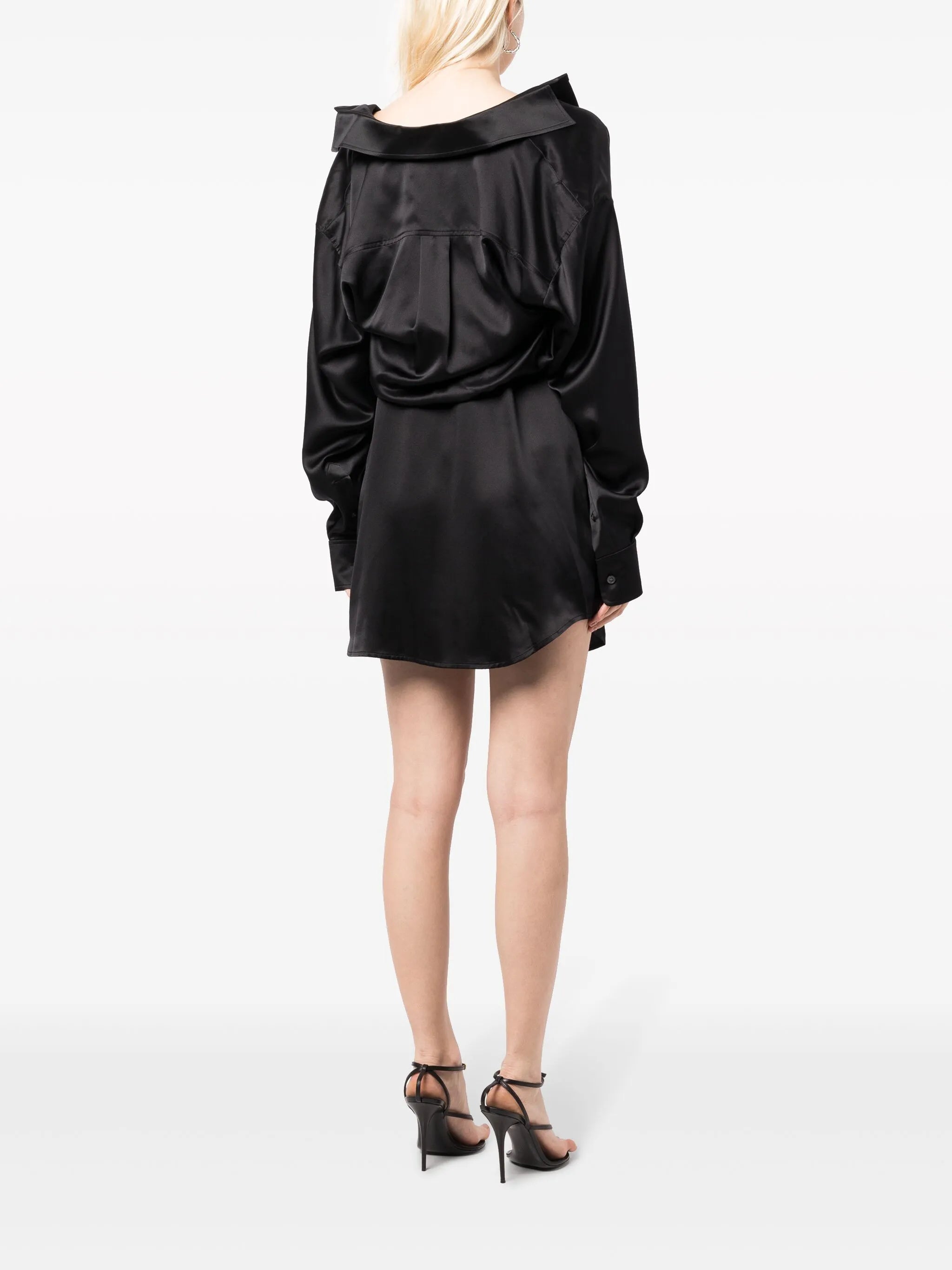 layered silk minidress