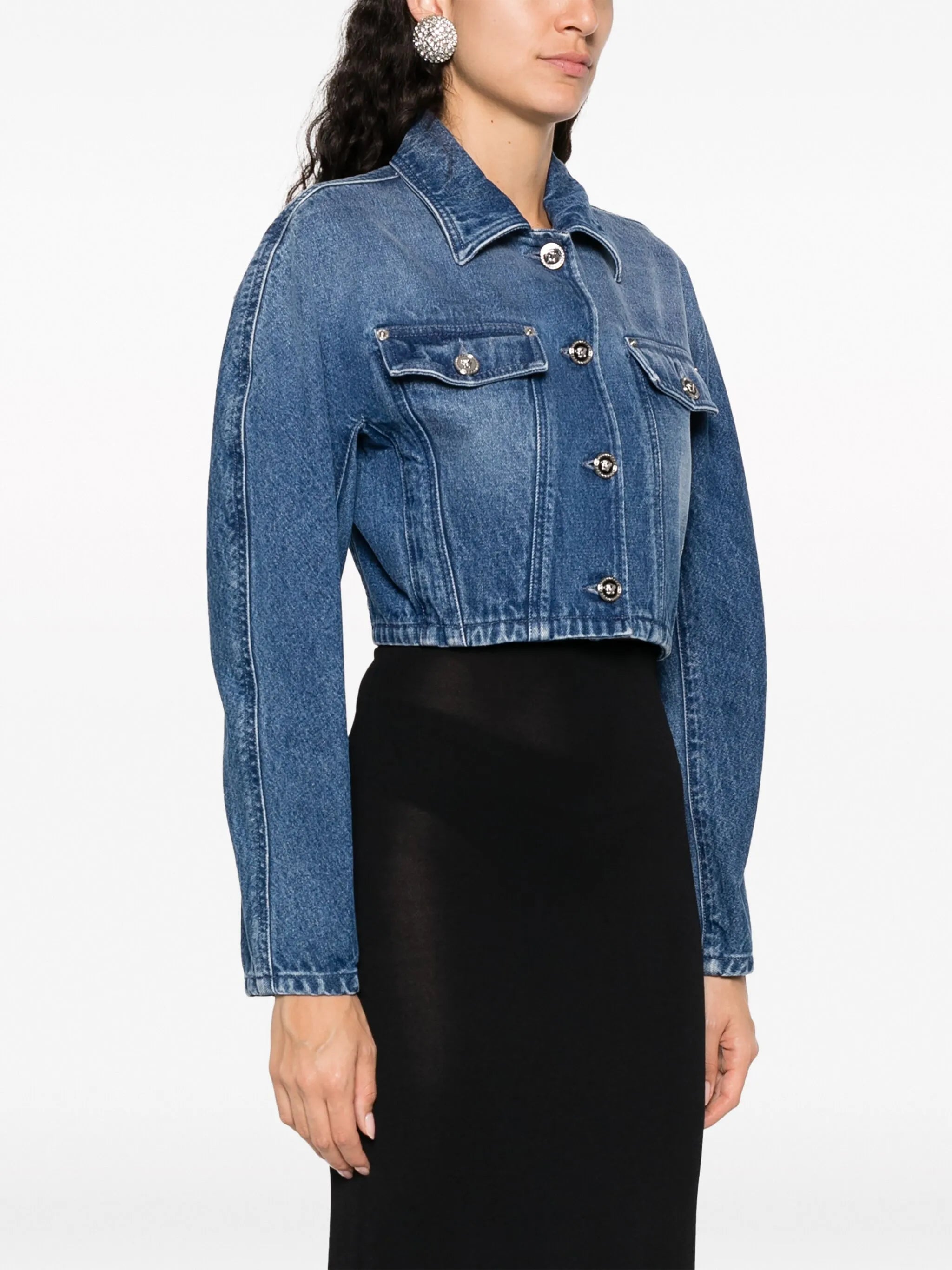 cropped denim jacket