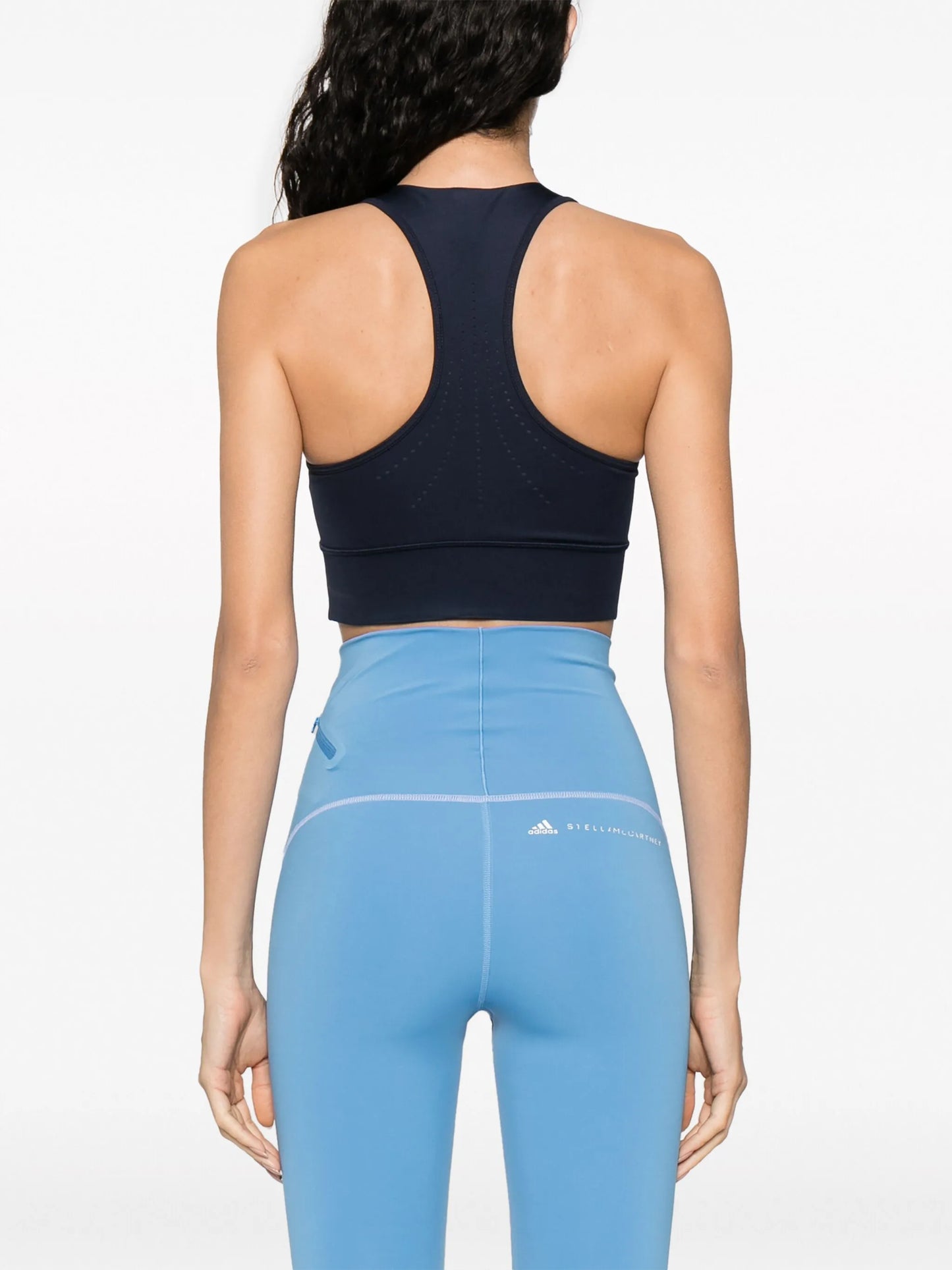 logo-print panelled sports bra