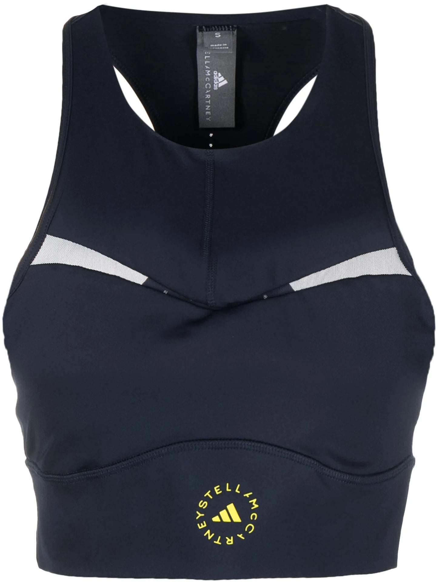 logo-print panelled sports bra