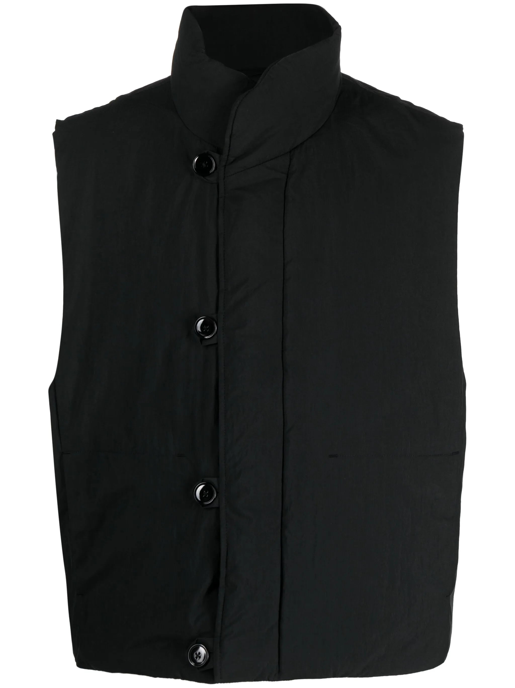 button-front padded gilet