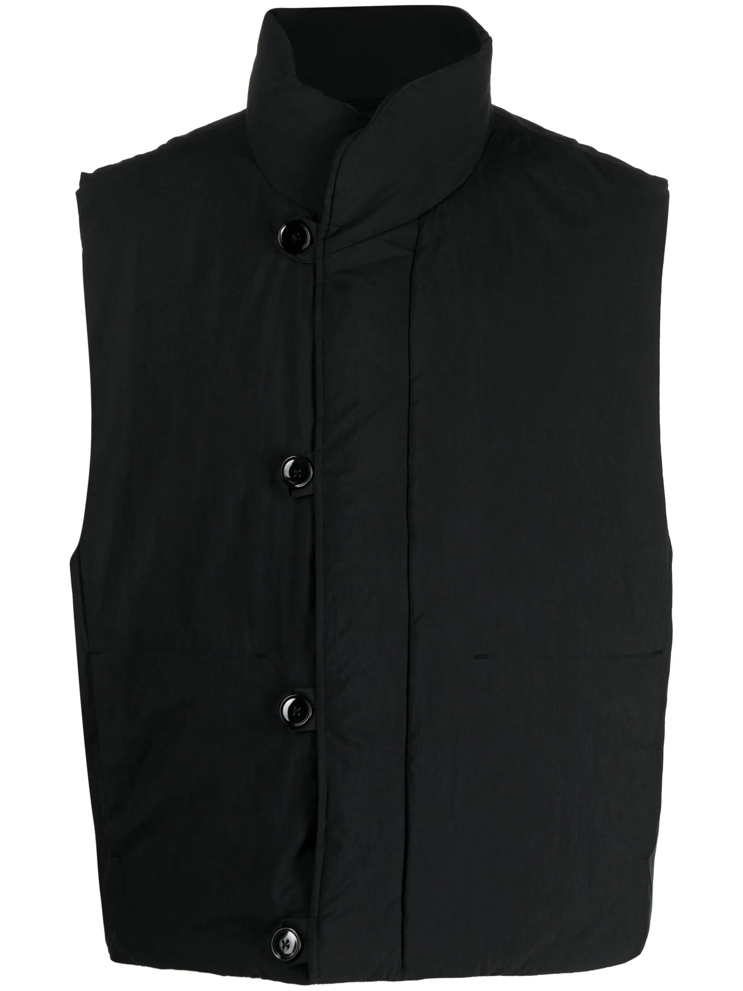 button-front padded gilet