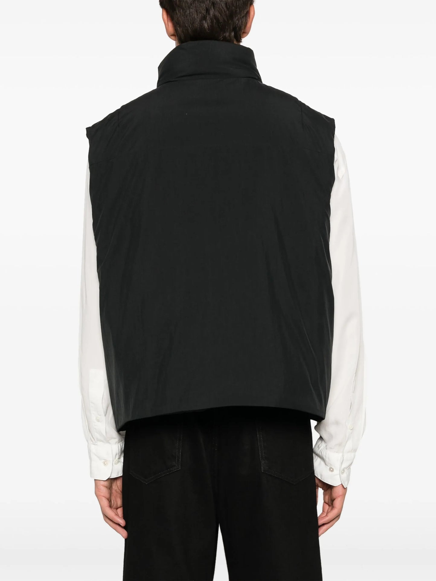 button-front padded gilet