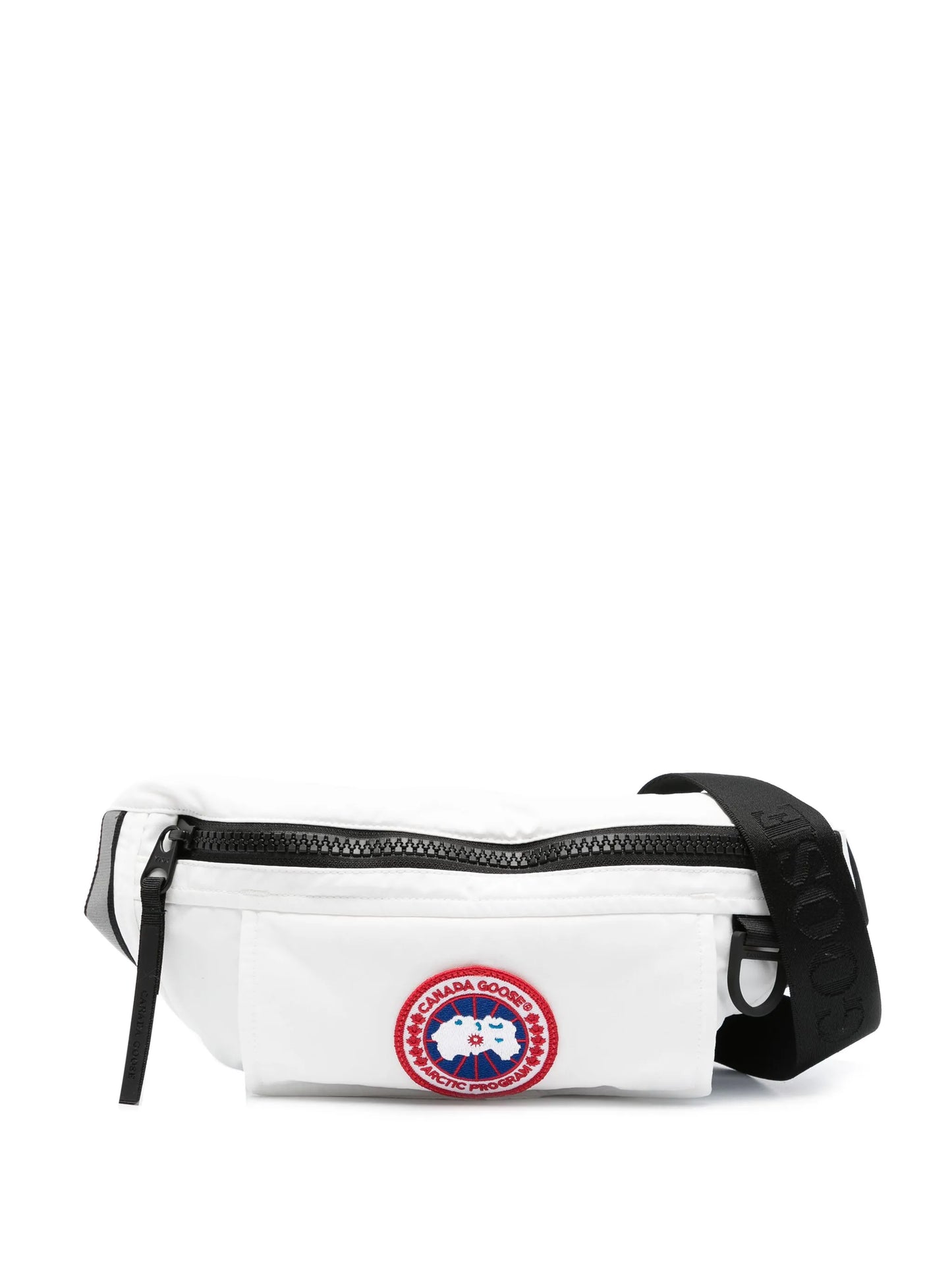 logo-patch padded belt bag