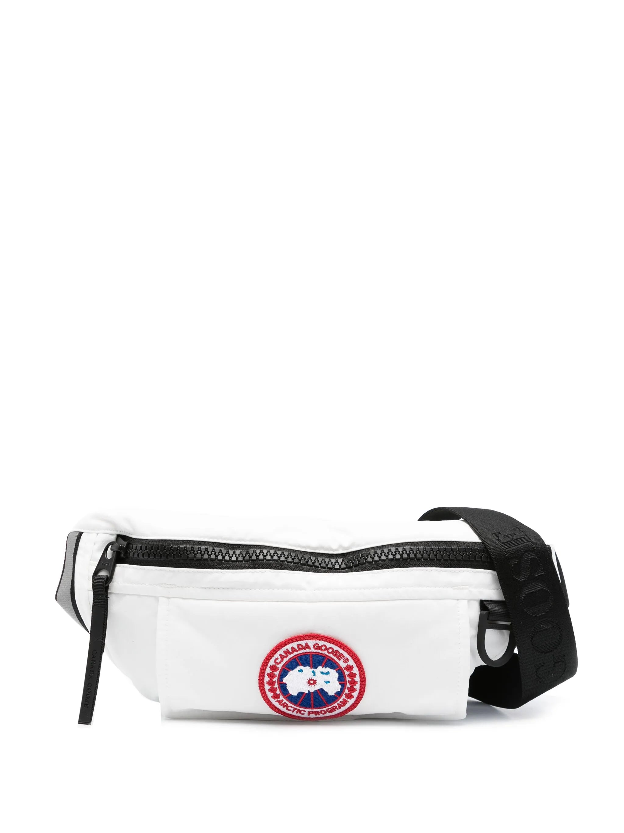 logo-patch padded belt bag