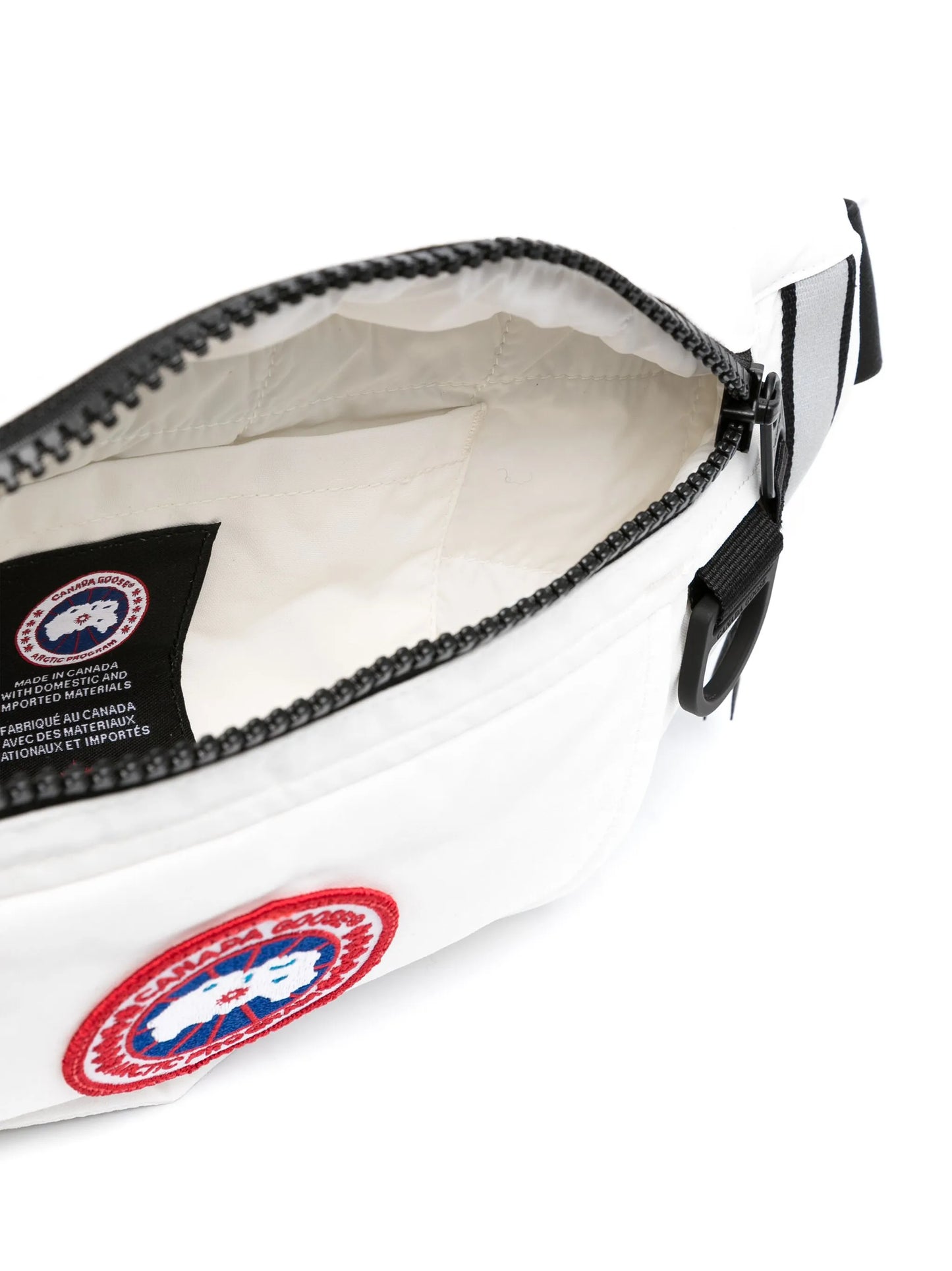logo-patch padded belt bag