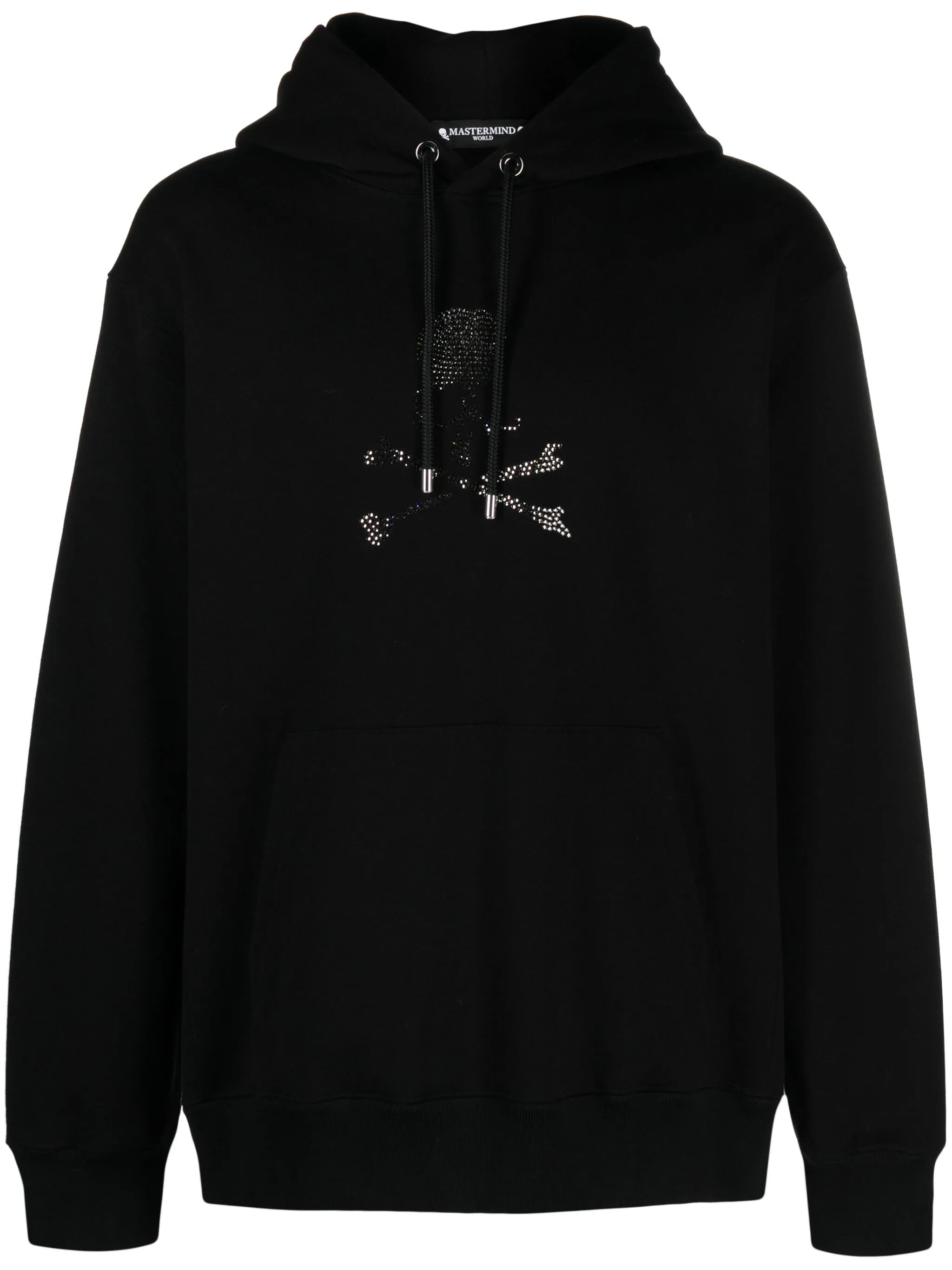 rhinestone-embellished cotton hoodie