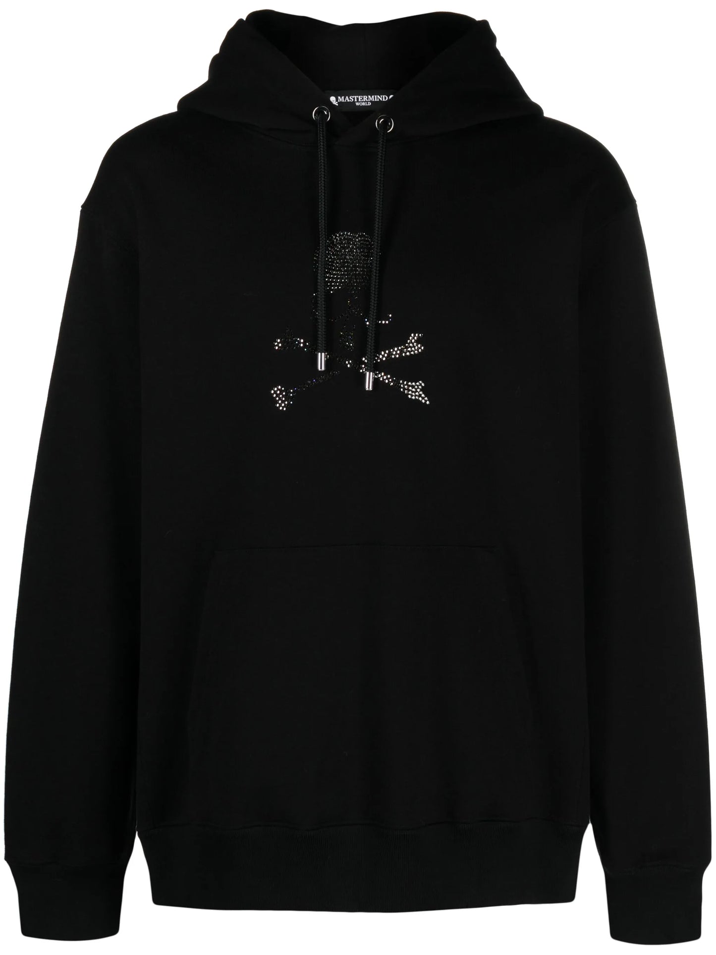 rhinestone-embellished cotton hoodie