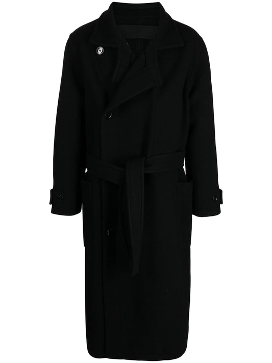 belted double-breasted coat