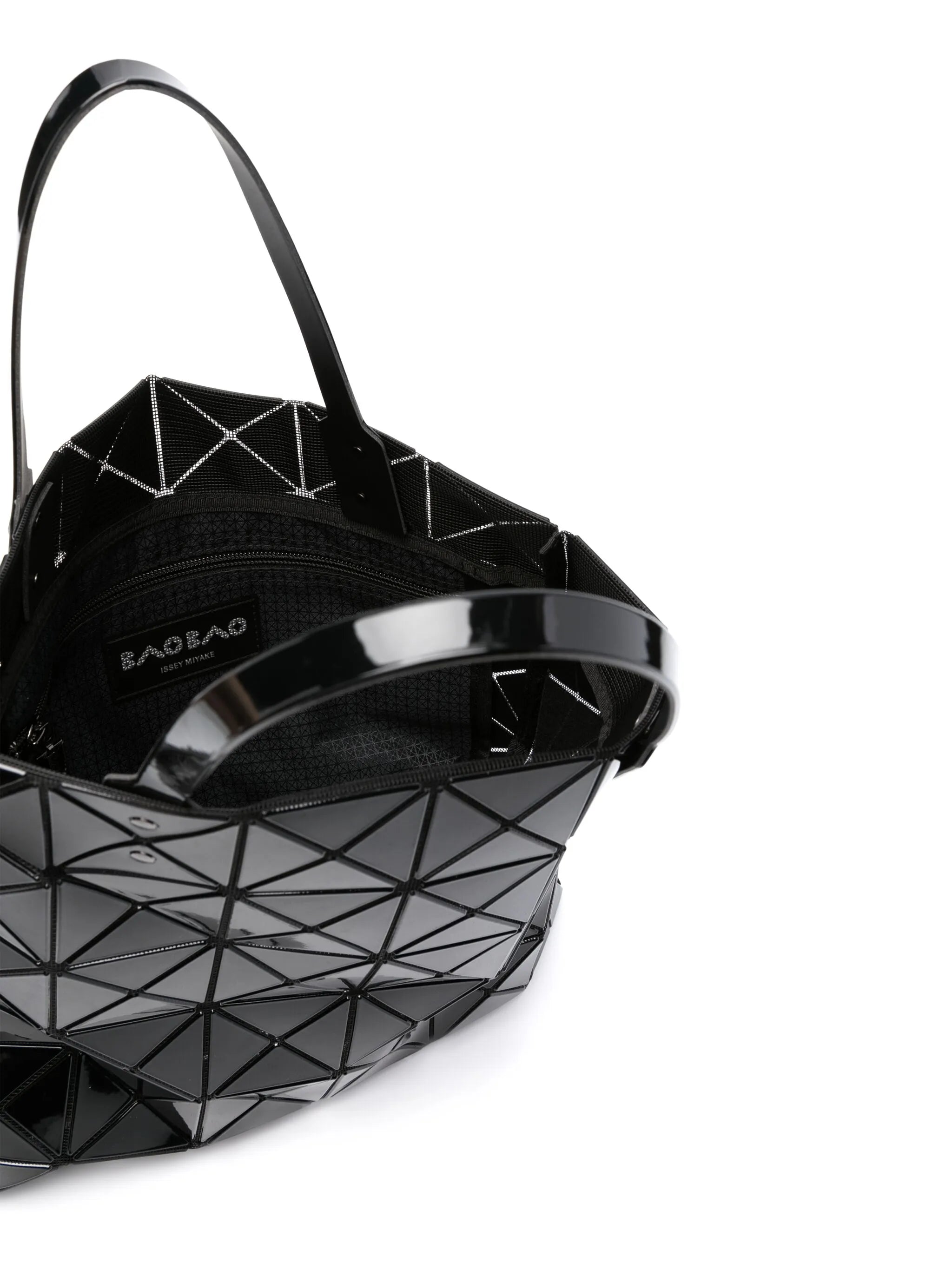 Lucent geometric-pattern shoulder bag