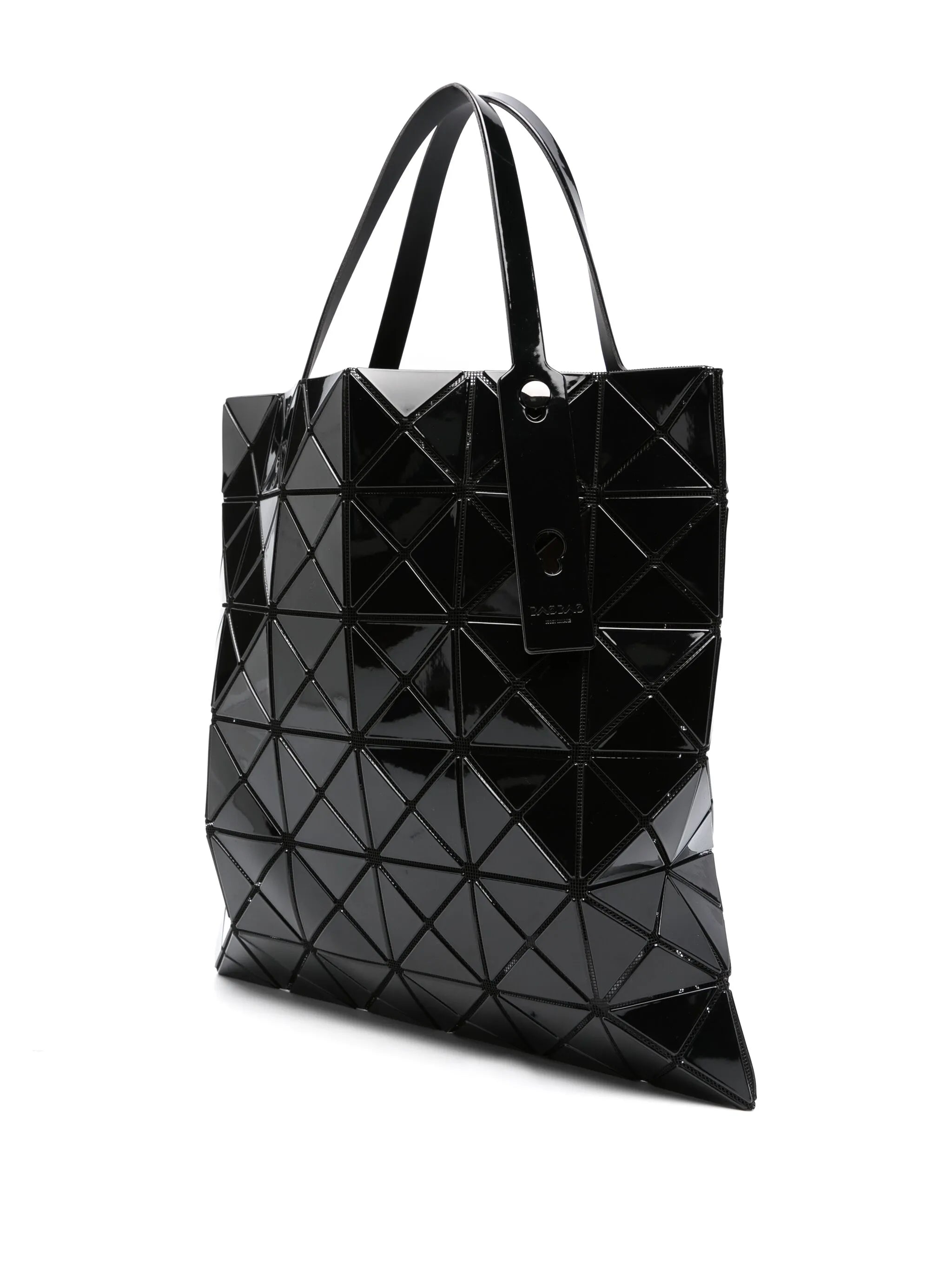 Lucent geometric-pattern shoulder bag