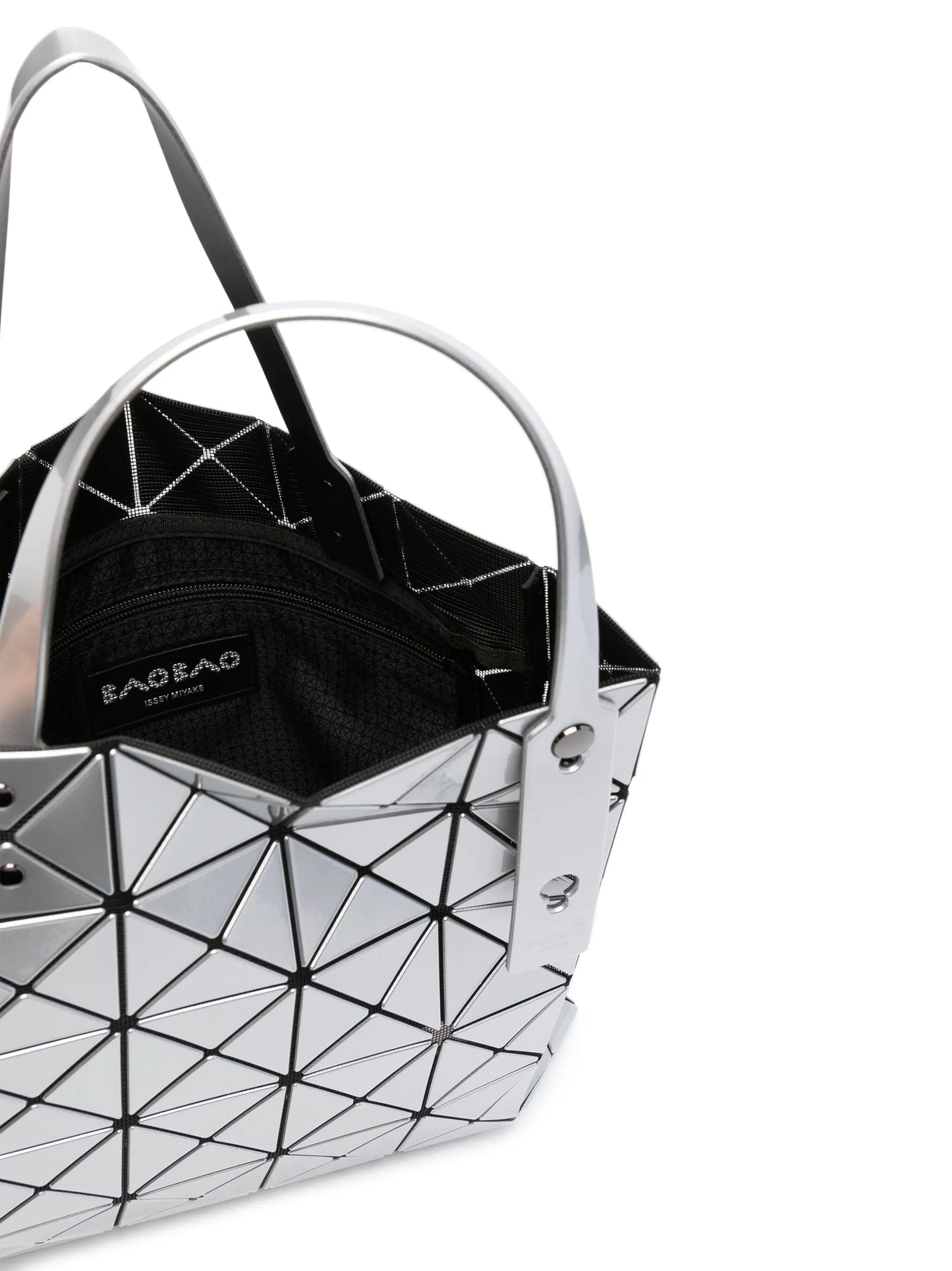 Lucent geometric-pattern shoulder bag