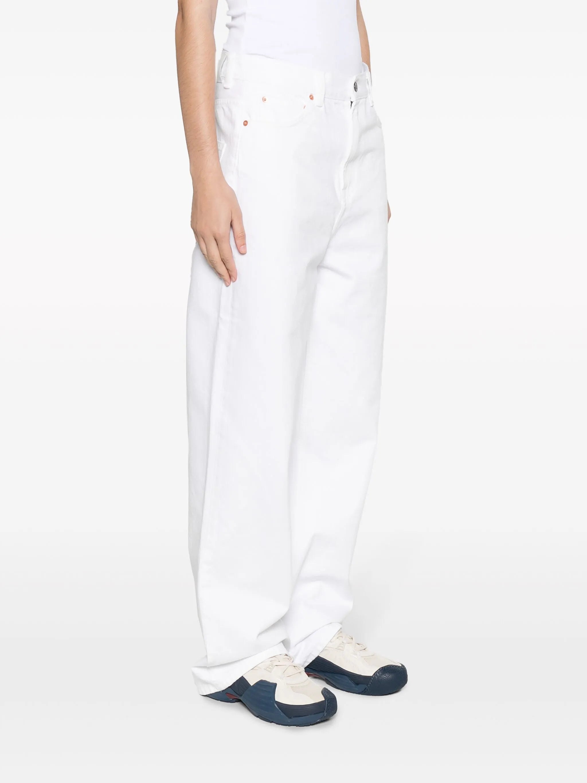 low-rise straight-leg jeans