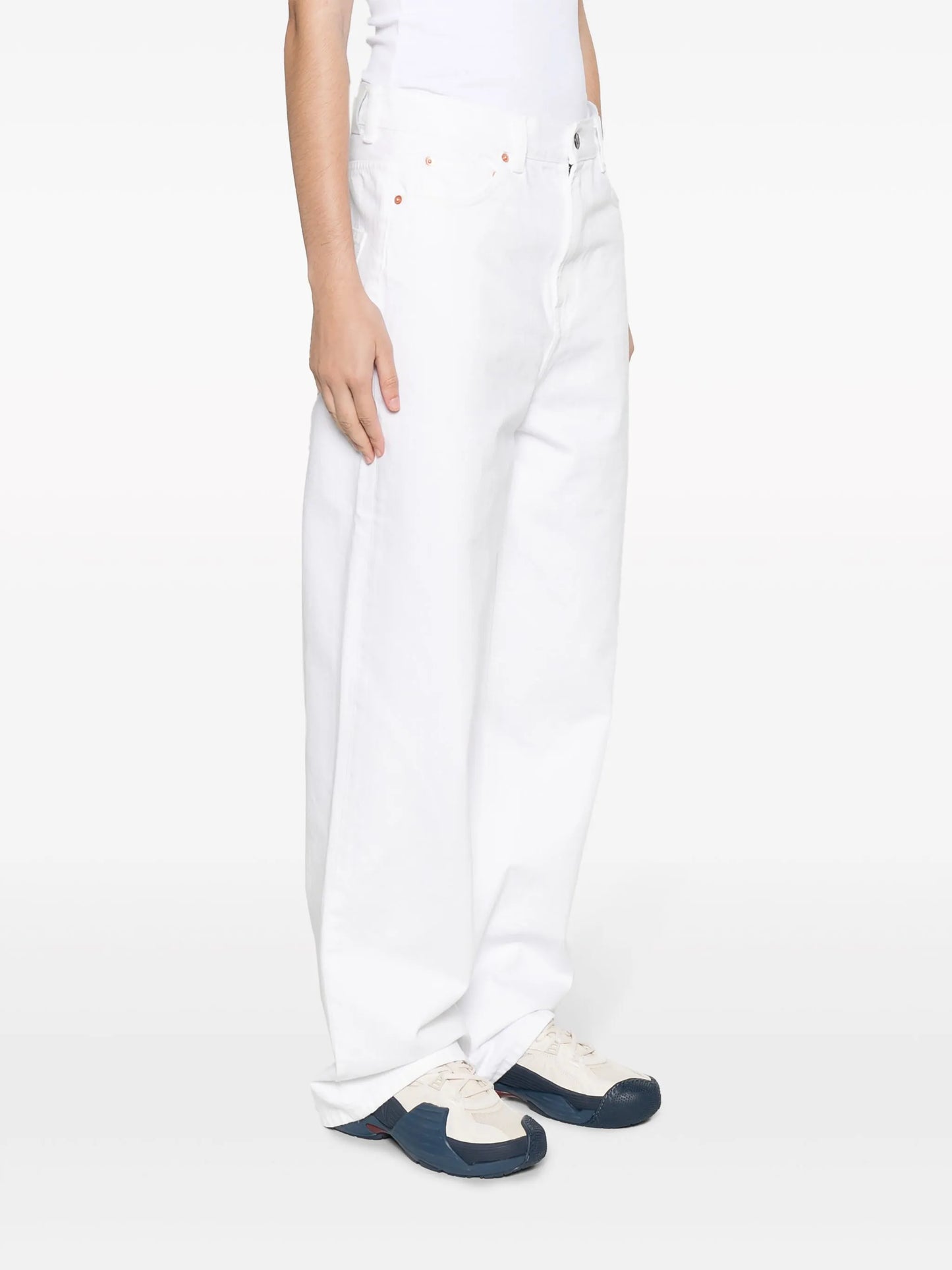 low-rise straight-leg jeans
