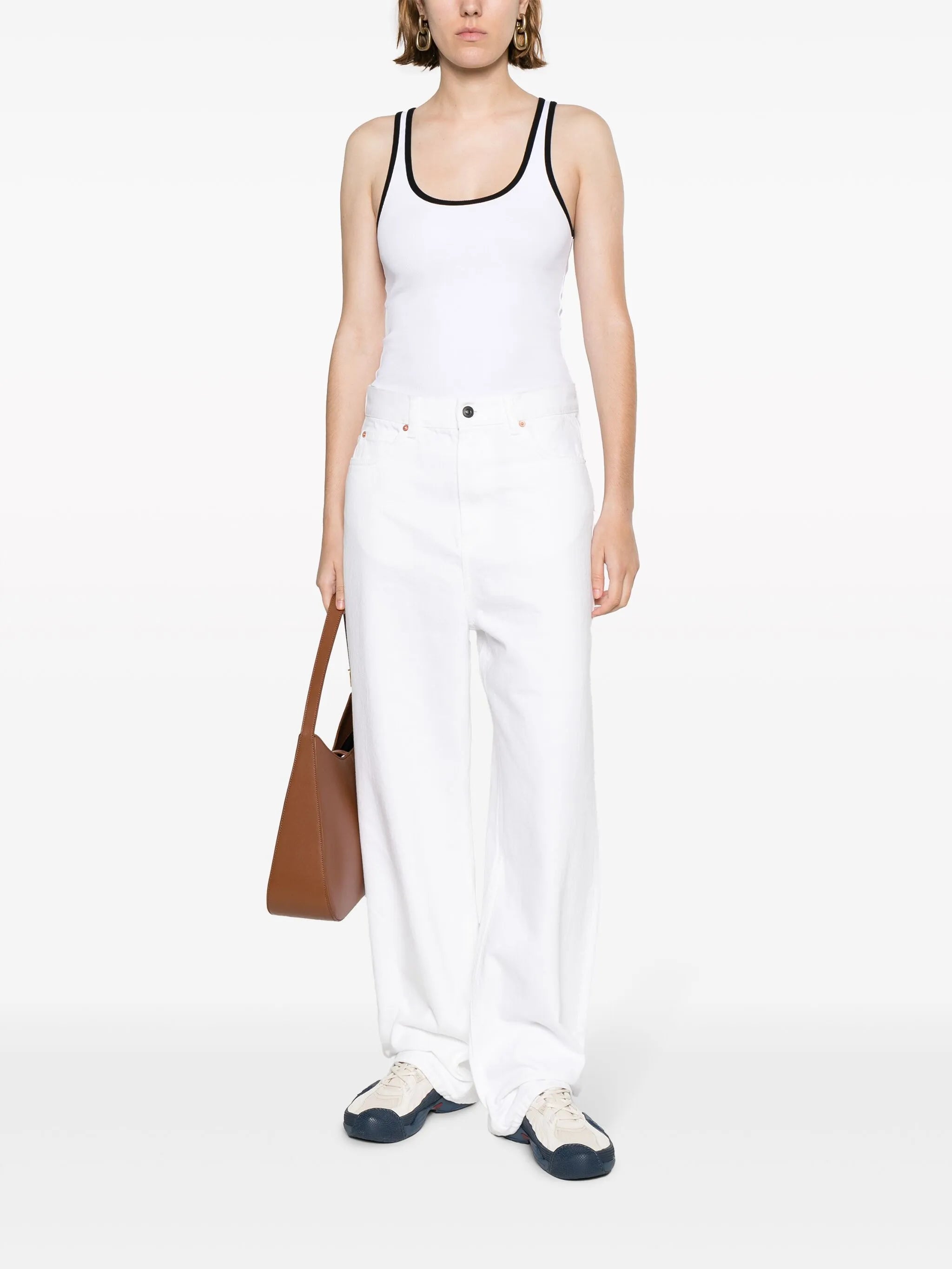 low-rise straight-leg jeans