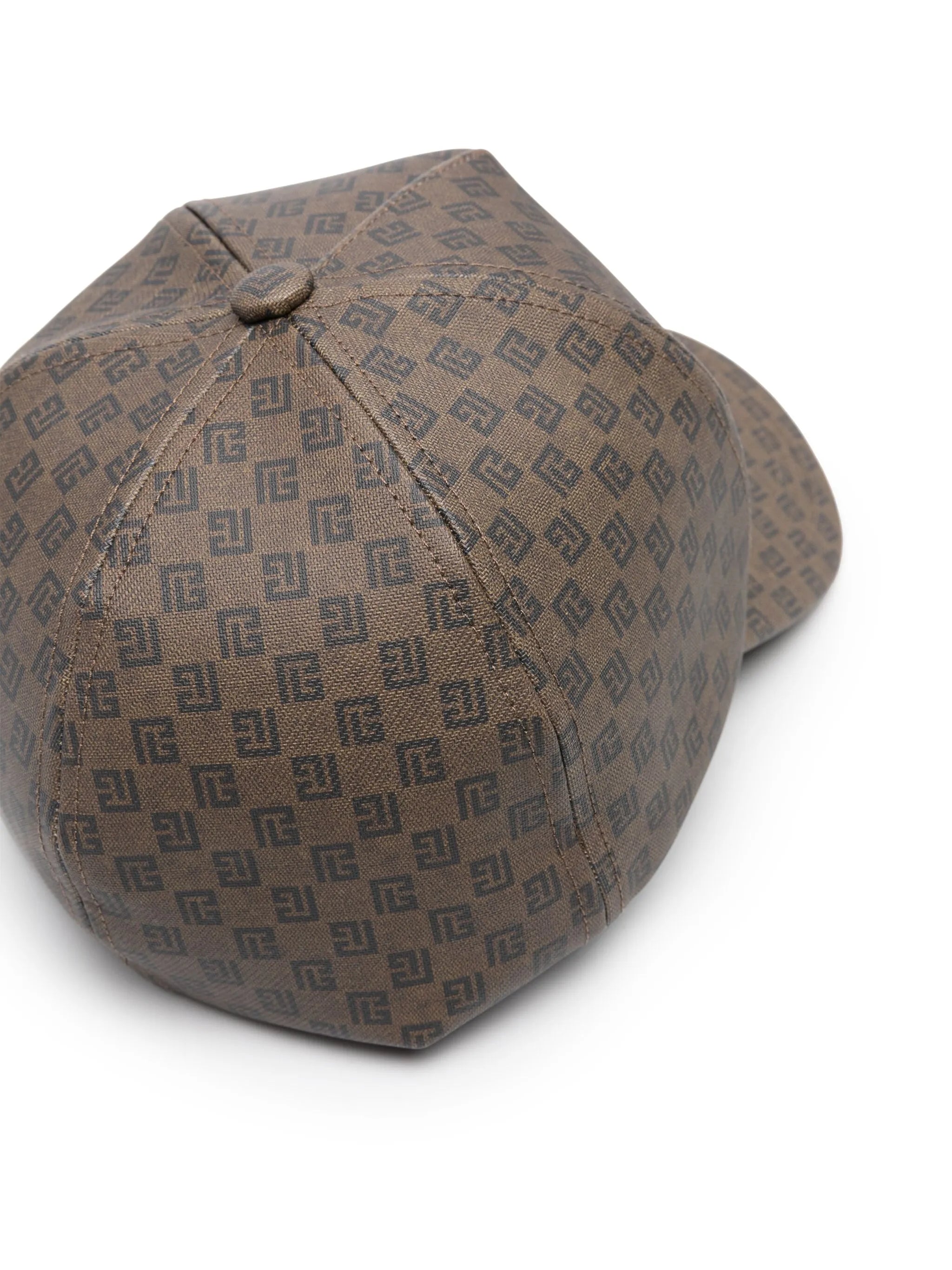 monogram-print baseball cap