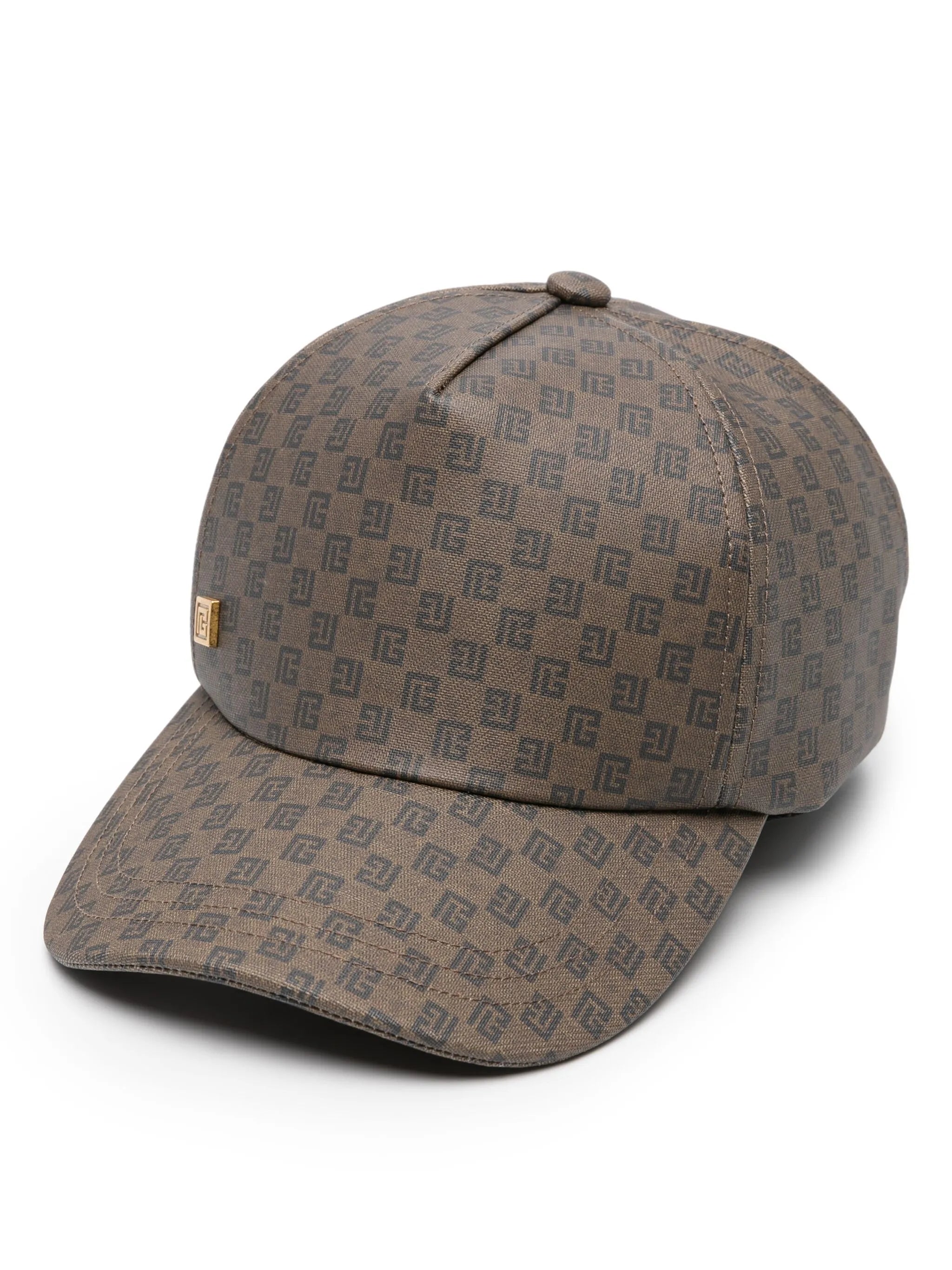 monogram-print baseball cap