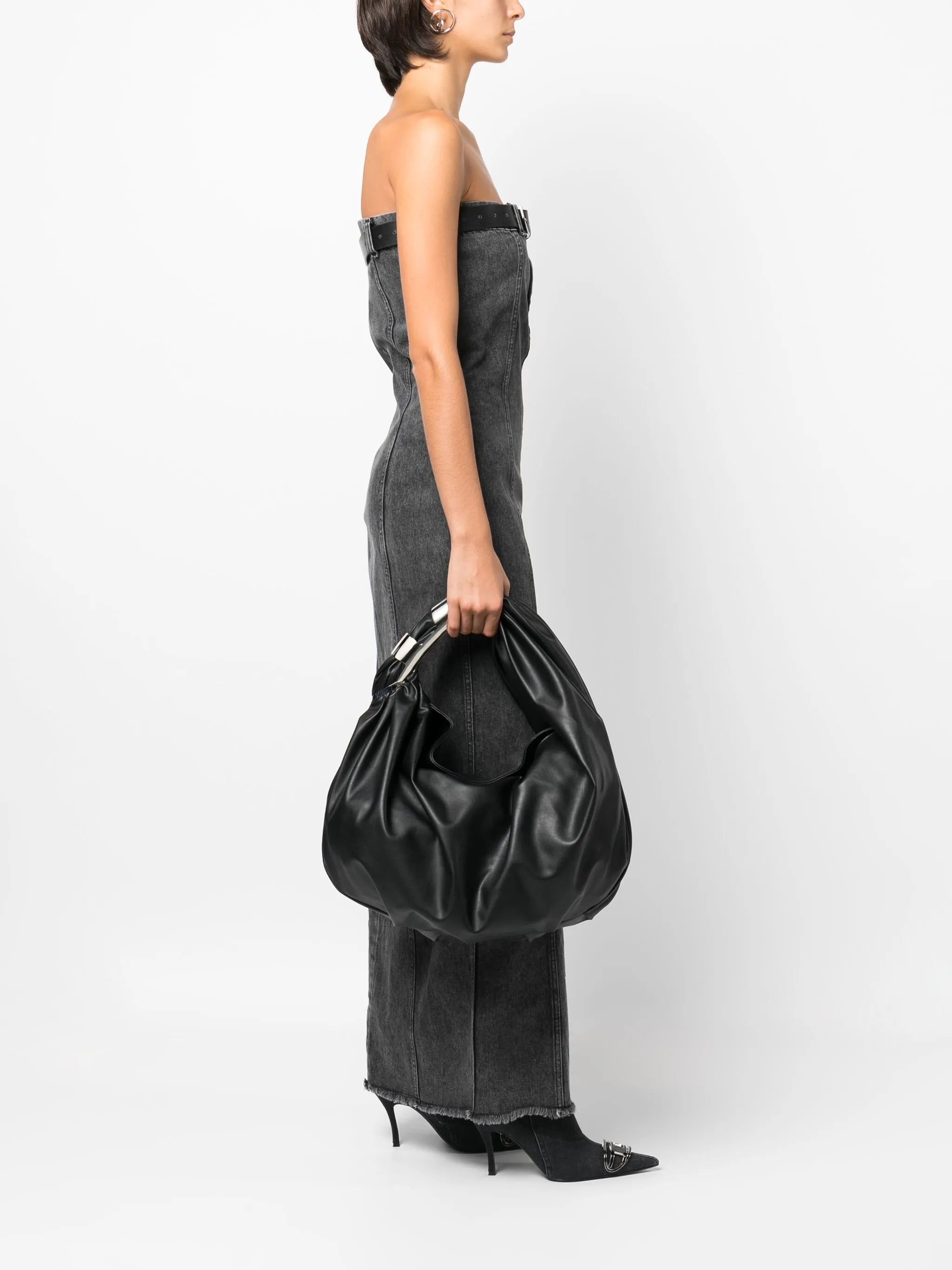 Grab-D M logo-plaque shoulder bag