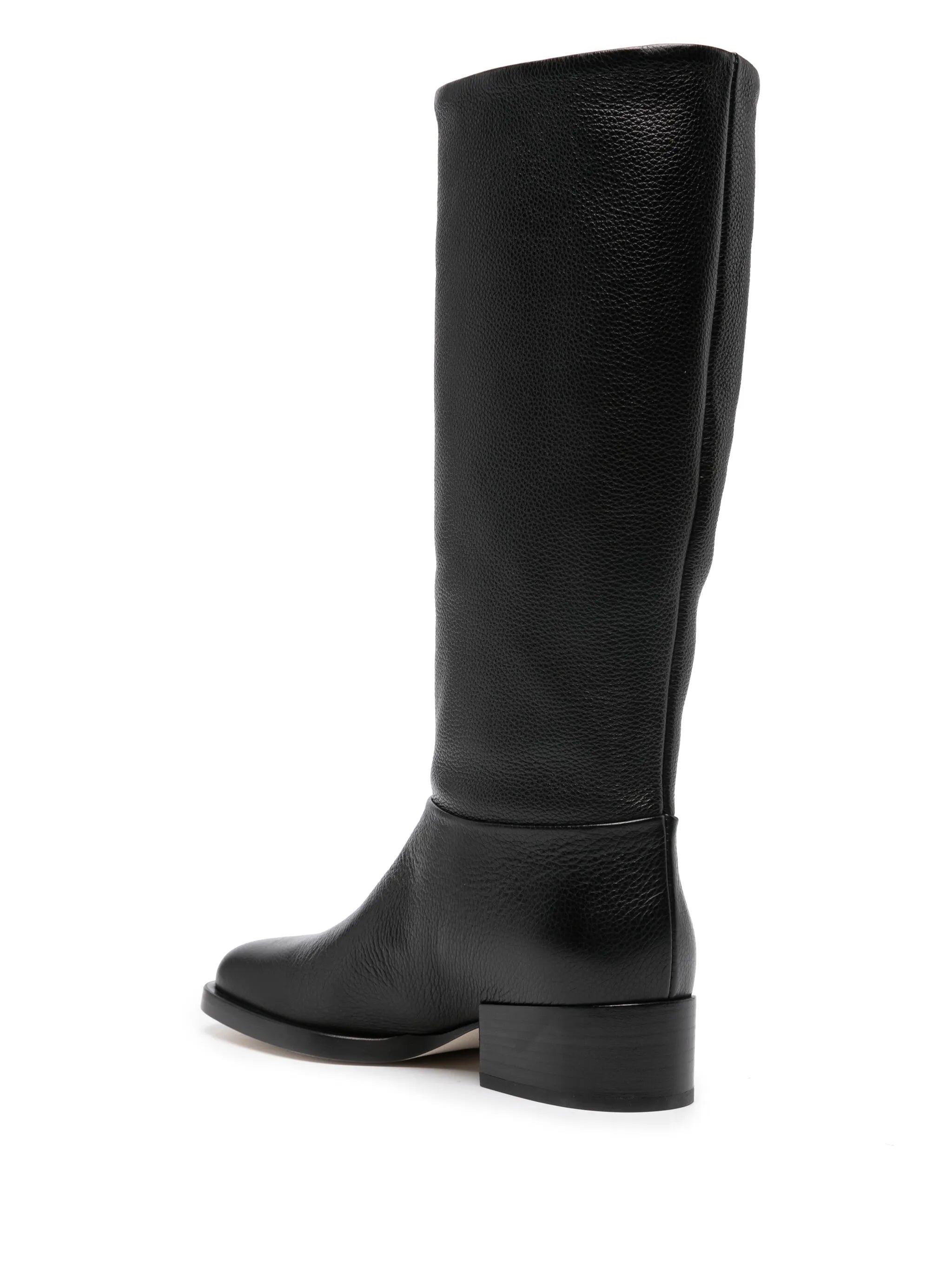smooth-grain leather boots