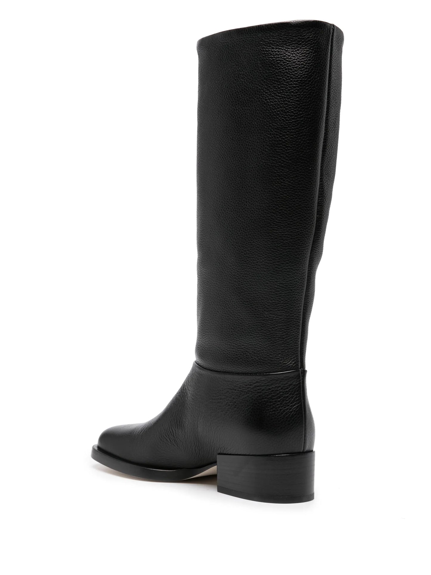 smooth-grain leather boots