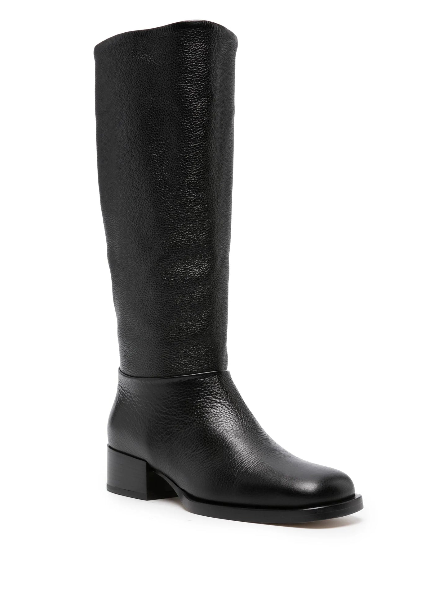 smooth-grain leather boots