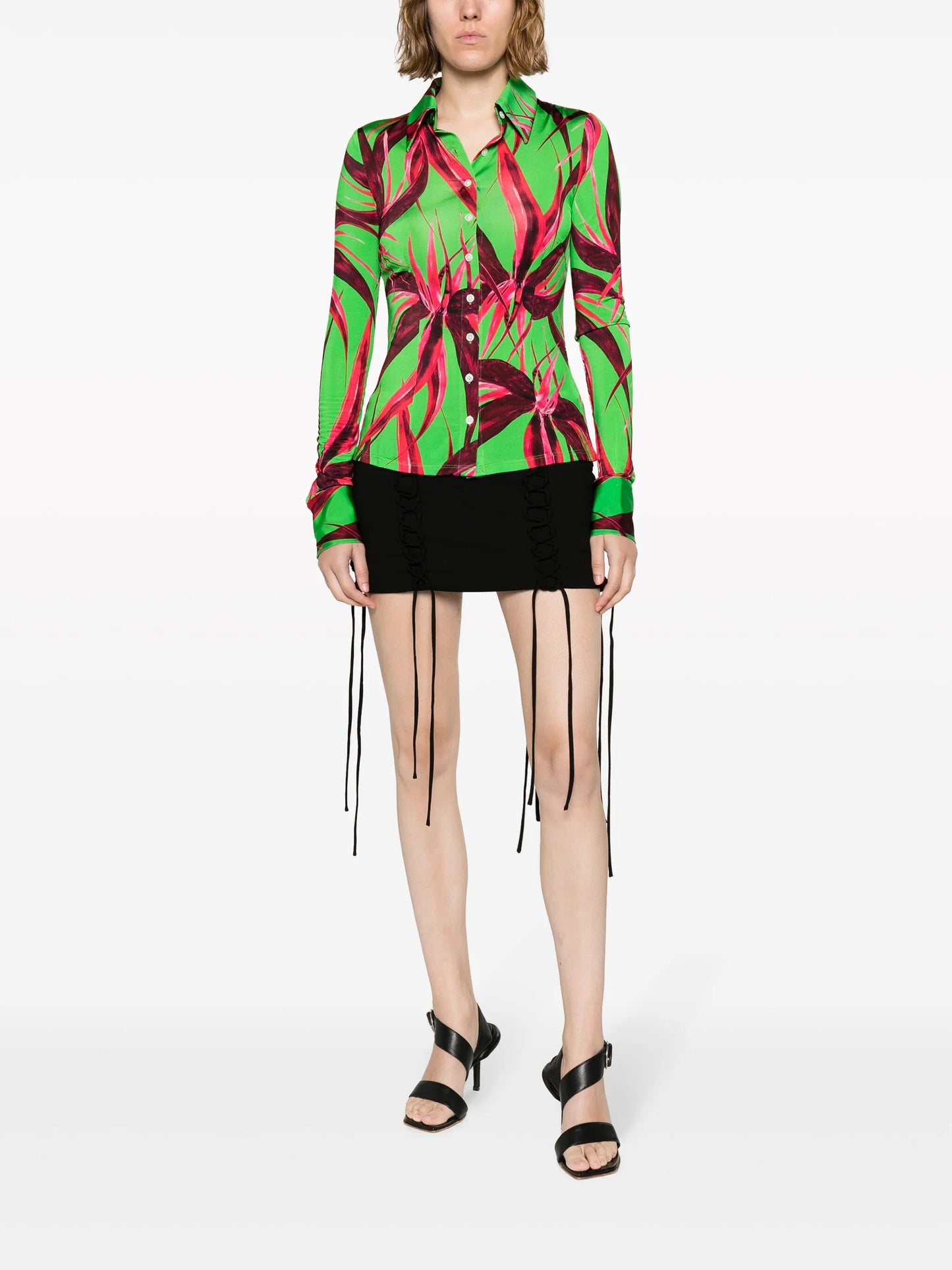floral-print long-sleeve shirt