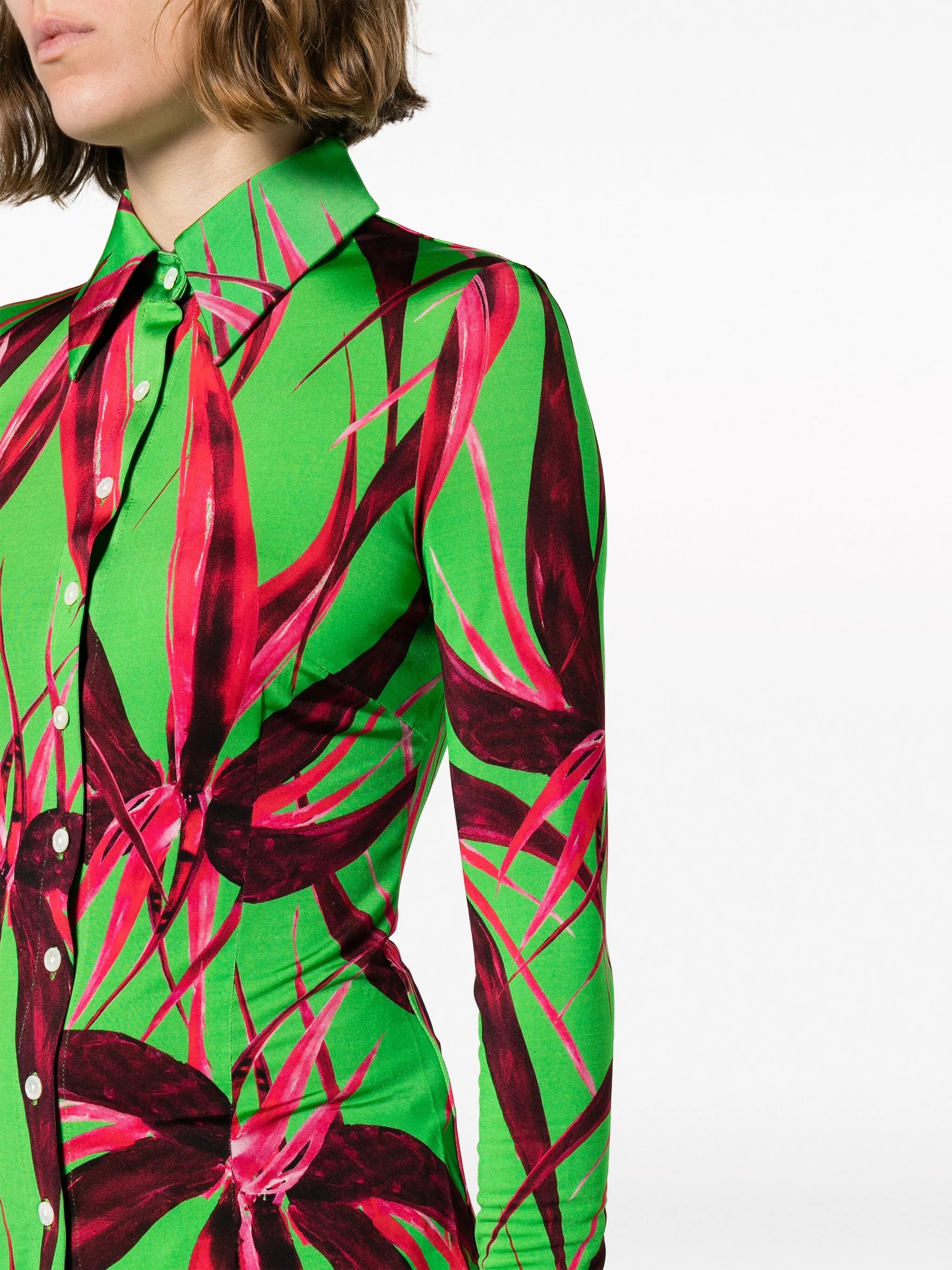 floral-print long-sleeve shirt