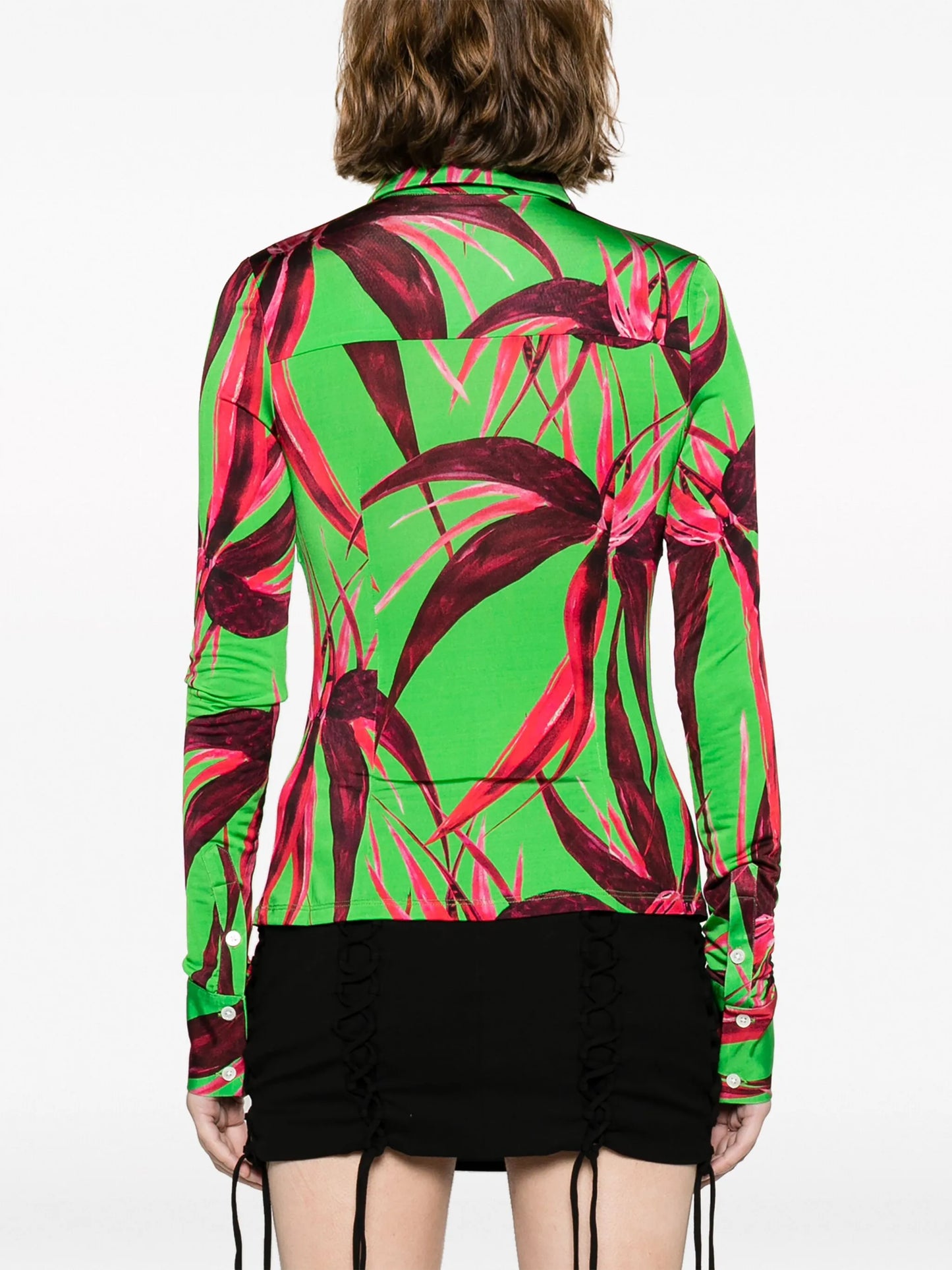 floral-print long-sleeve shirt