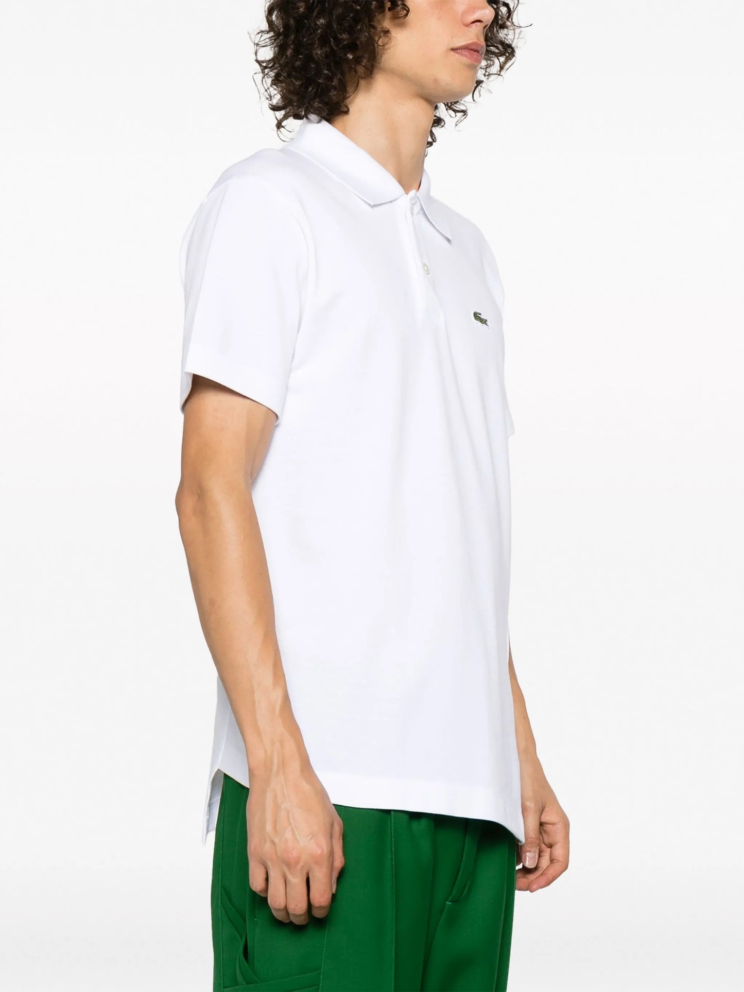 x Lacoste asymmetric cotton polo shirt