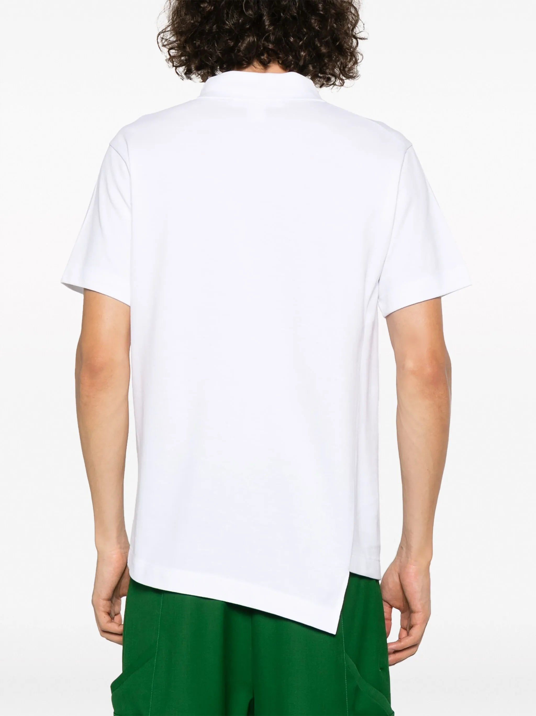 x Lacoste asymmetric cotton polo shirt