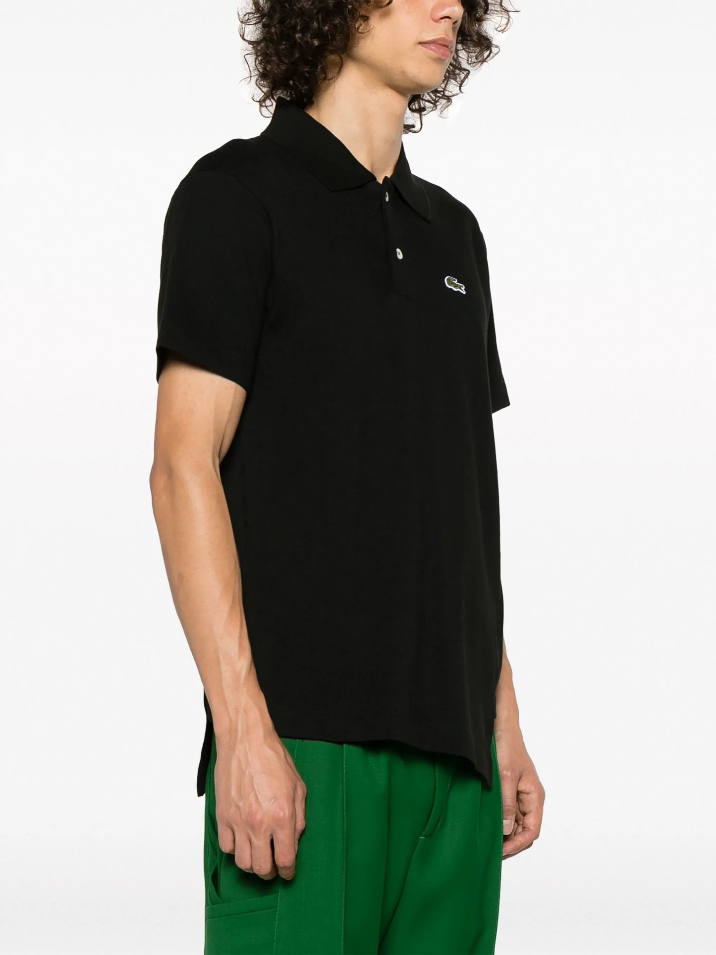 x Lacoste asymmetric cotton polo shirt