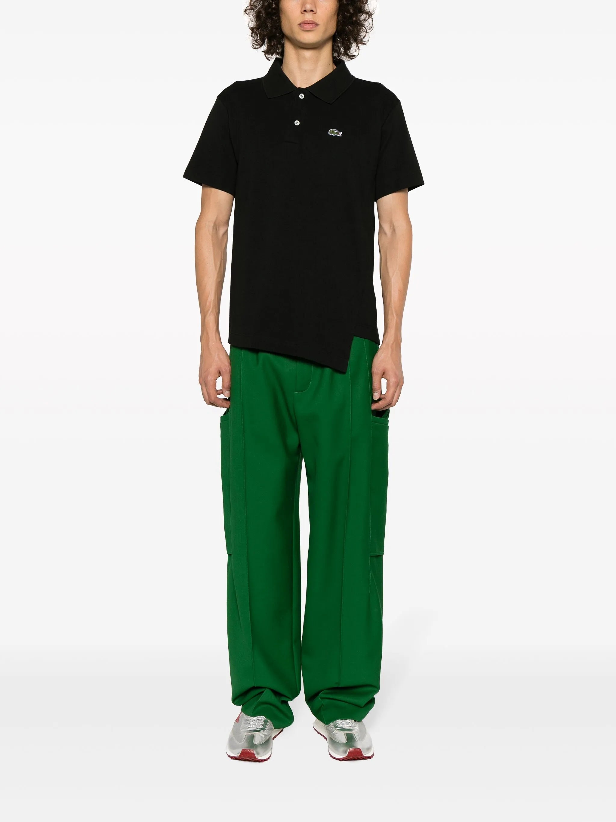 x Lacoste asymmetric cotton polo shirt