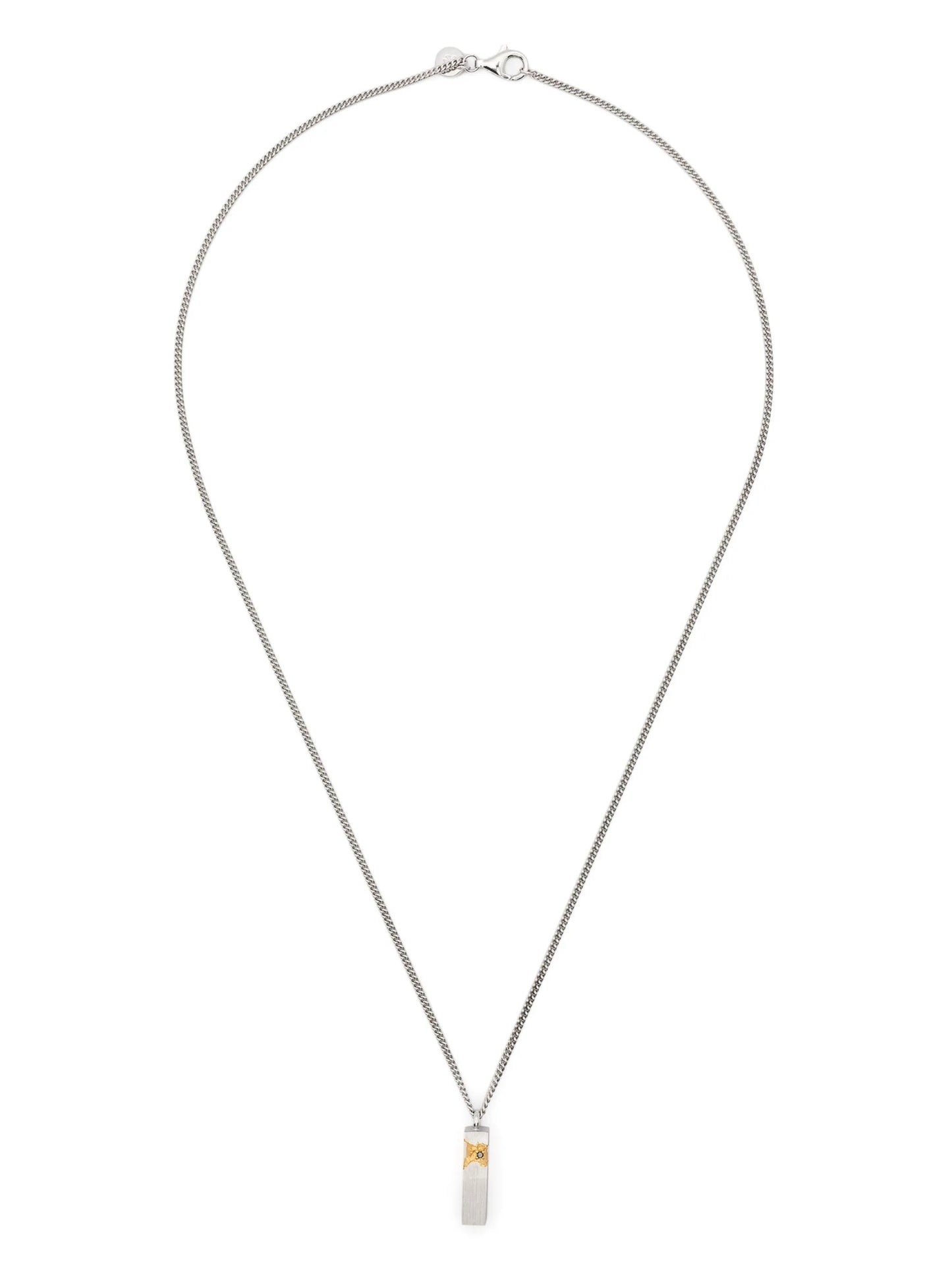 Mined Cube-pendant Black Diamond necklace