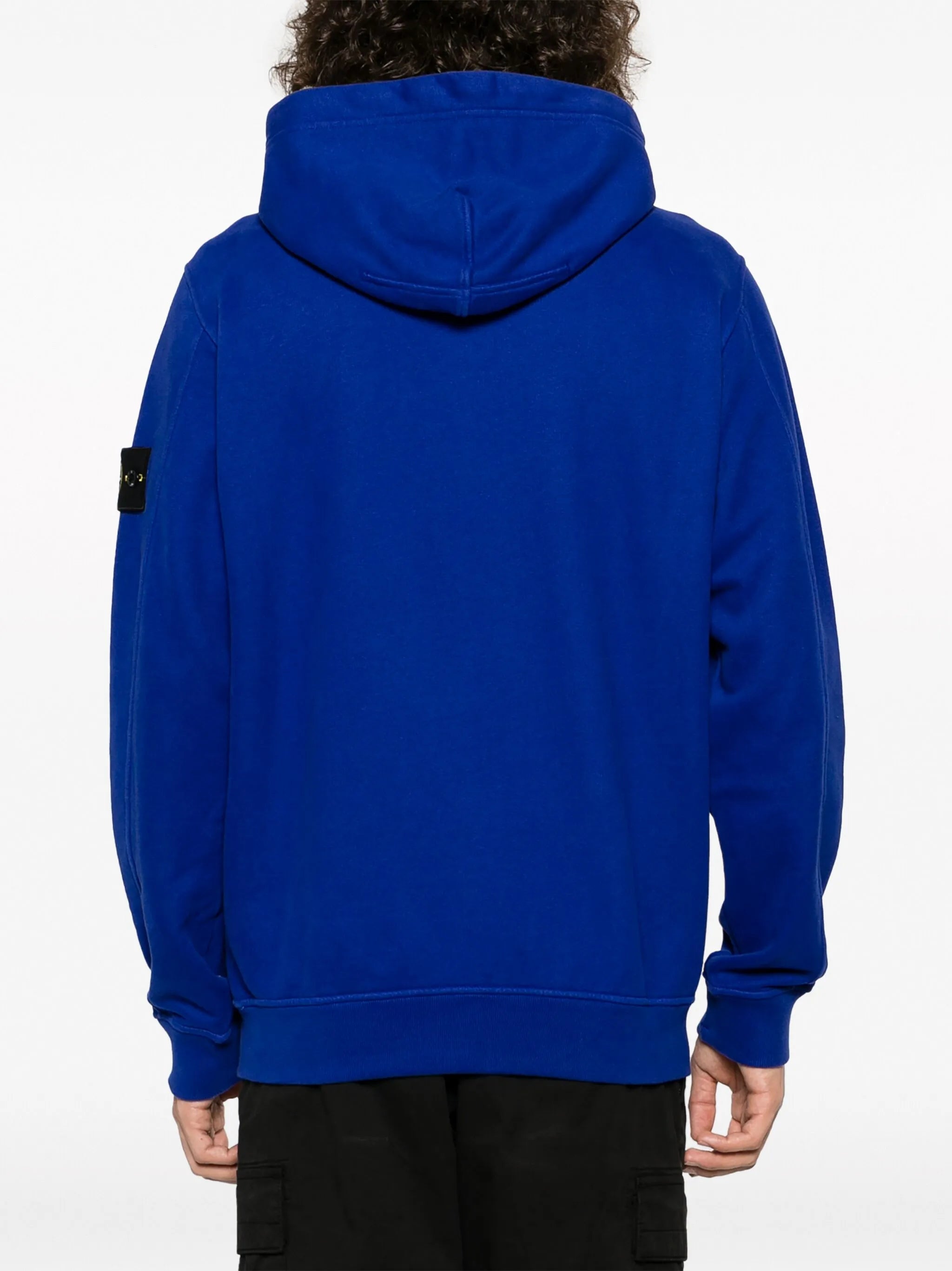 Compass-patch cotton hoodie