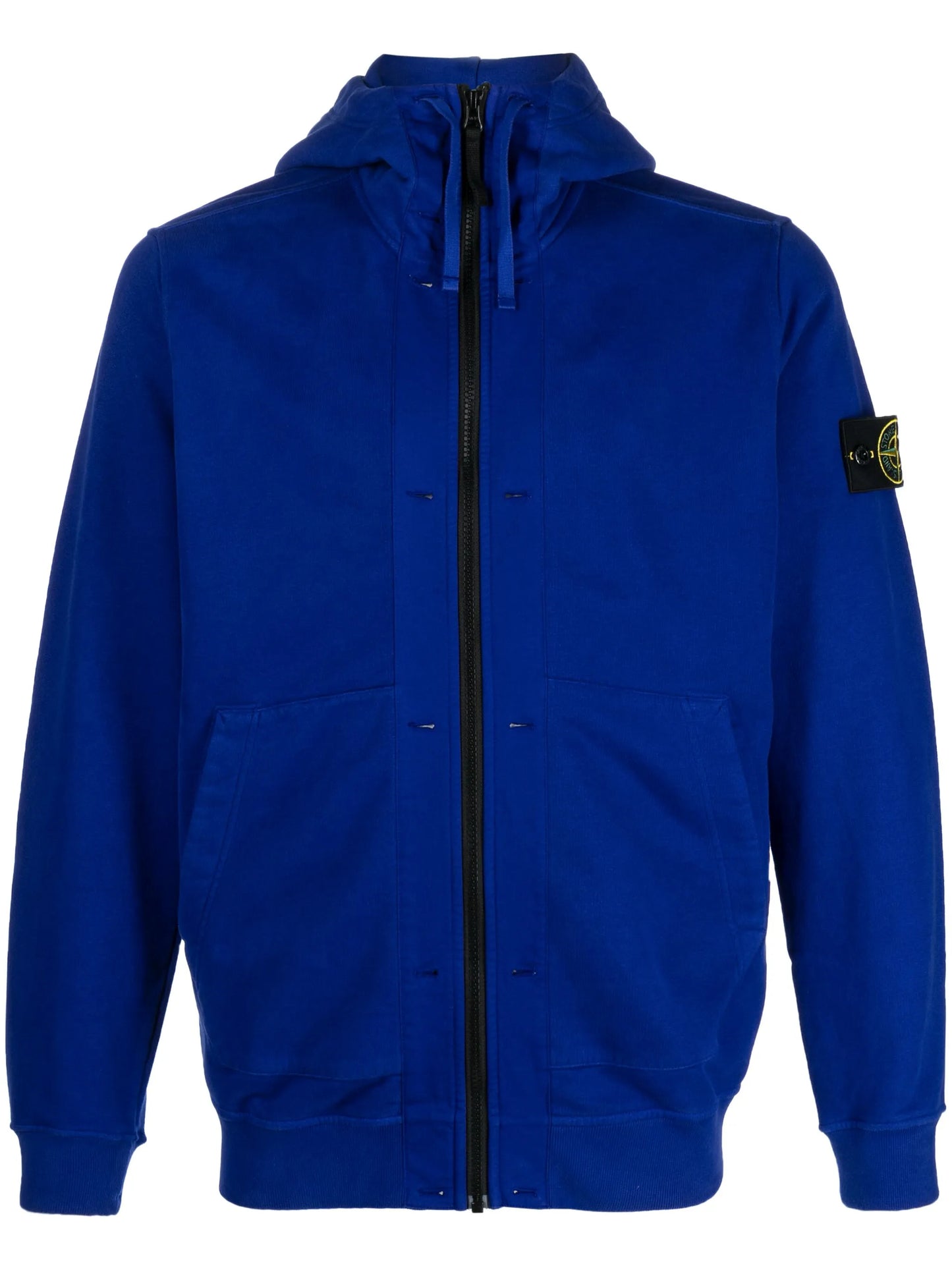 Compass-patch cotton hoodie
