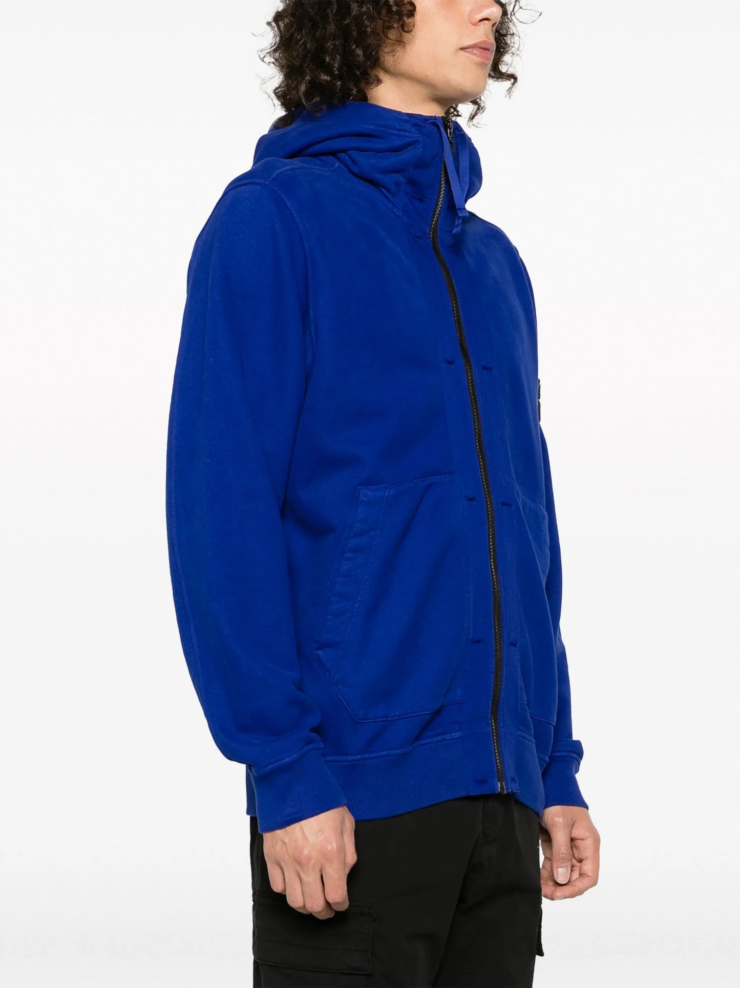 Compass-patch cotton hoodie