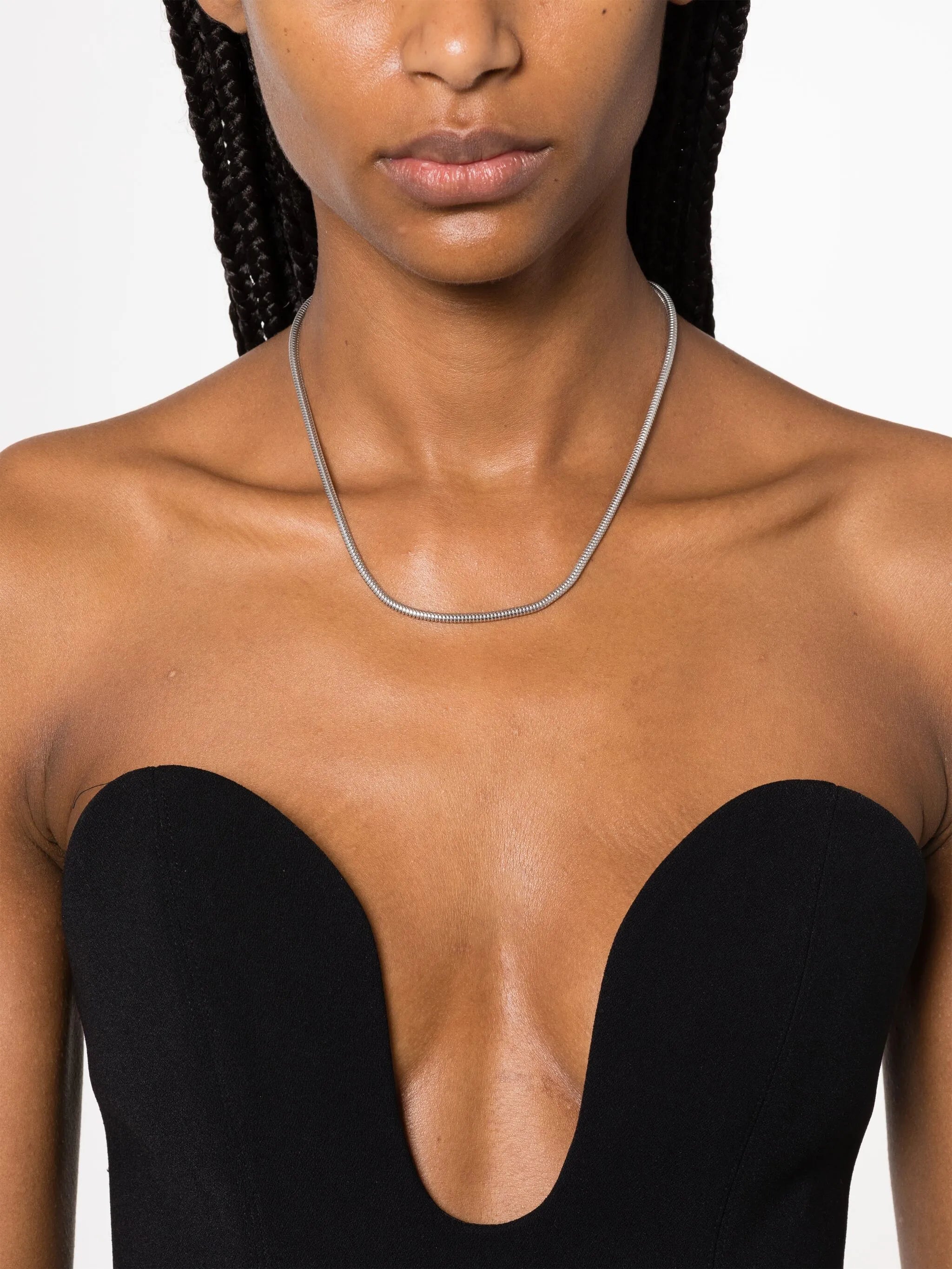 snake-chain sterling-silver necklace
