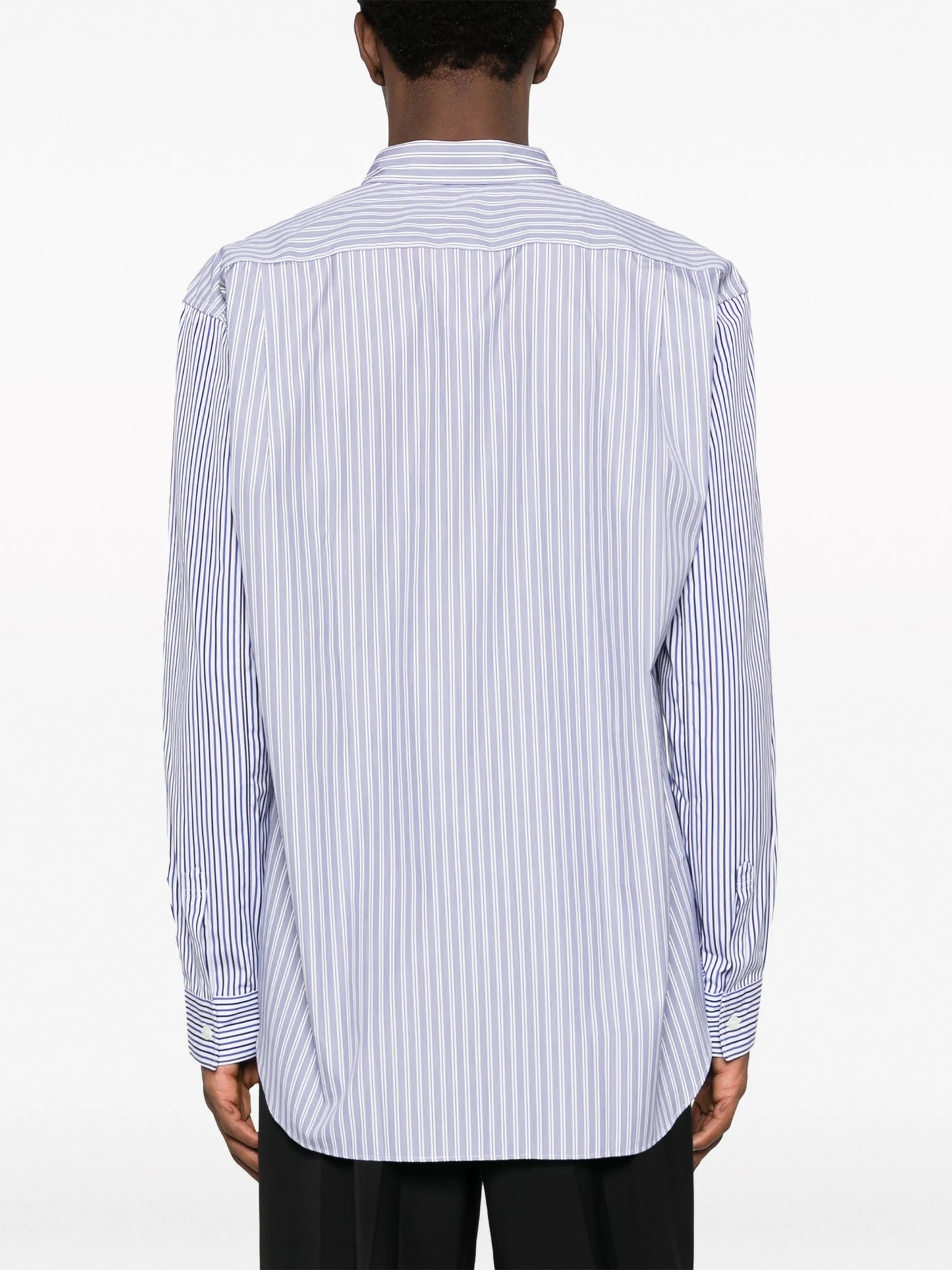 striped long-sleeve cotton shirt
