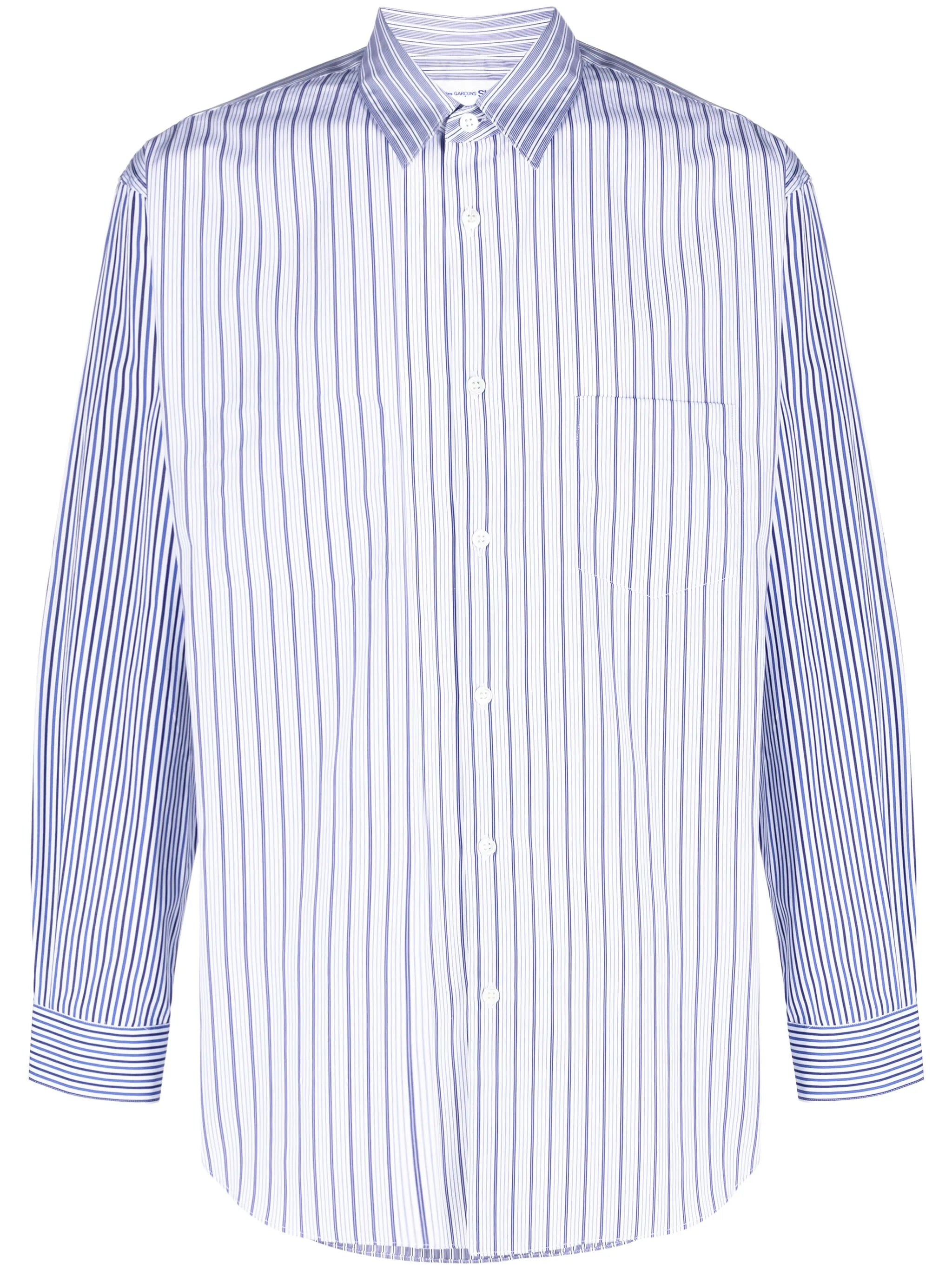 striped long-sleeve cotton shirt