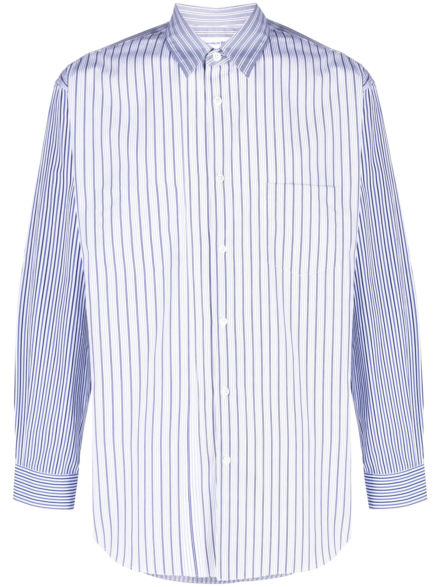 striped long-sleeve cotton shirt