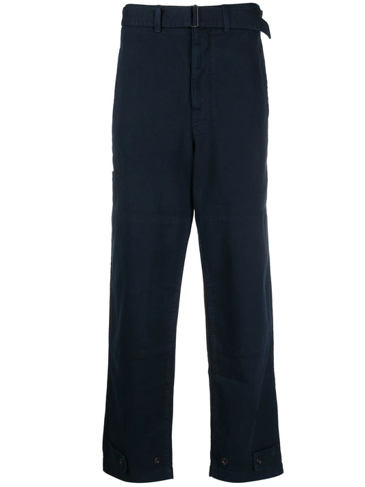 belted straight-leg jeans