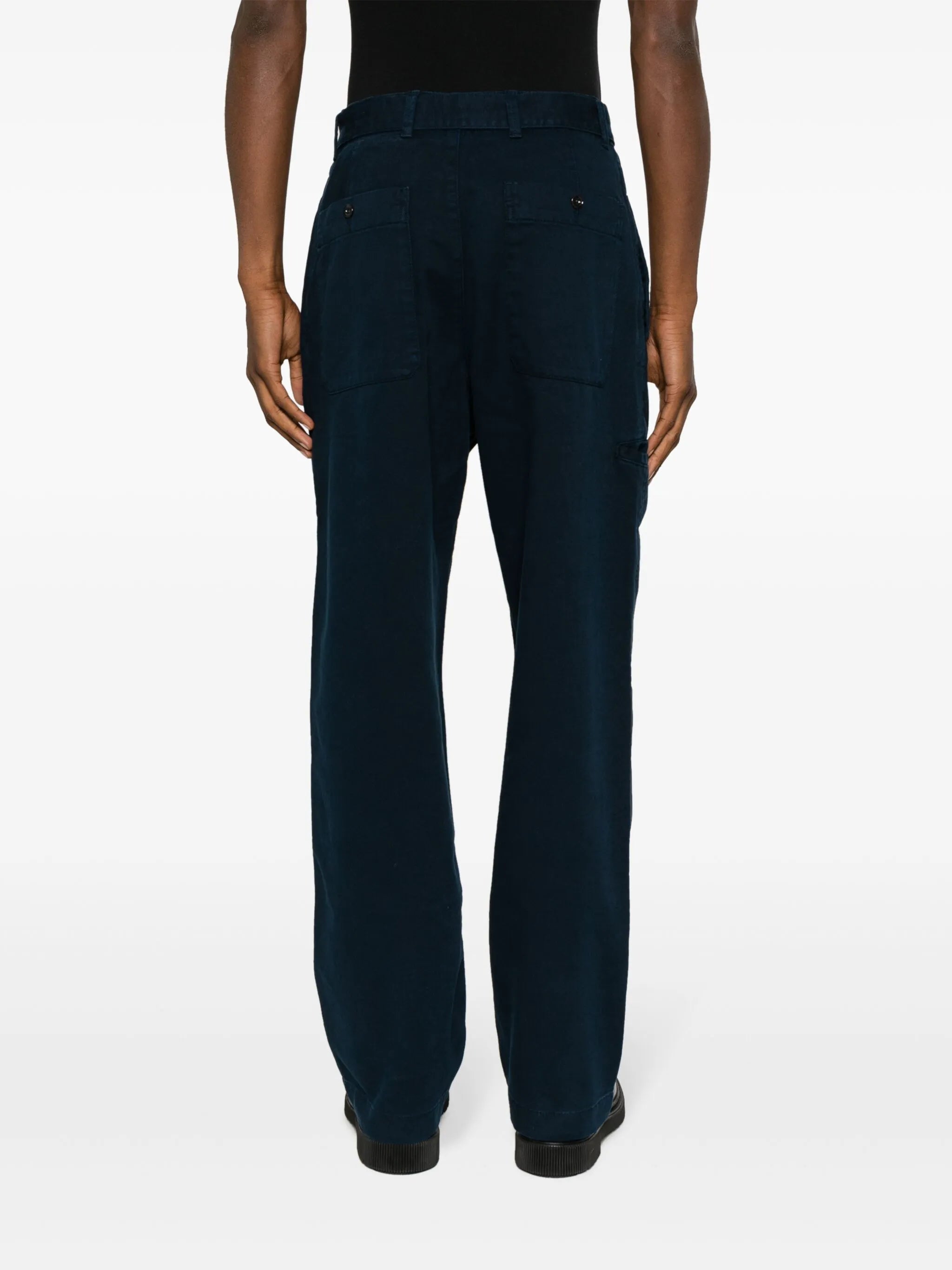 belted straight-leg jeans