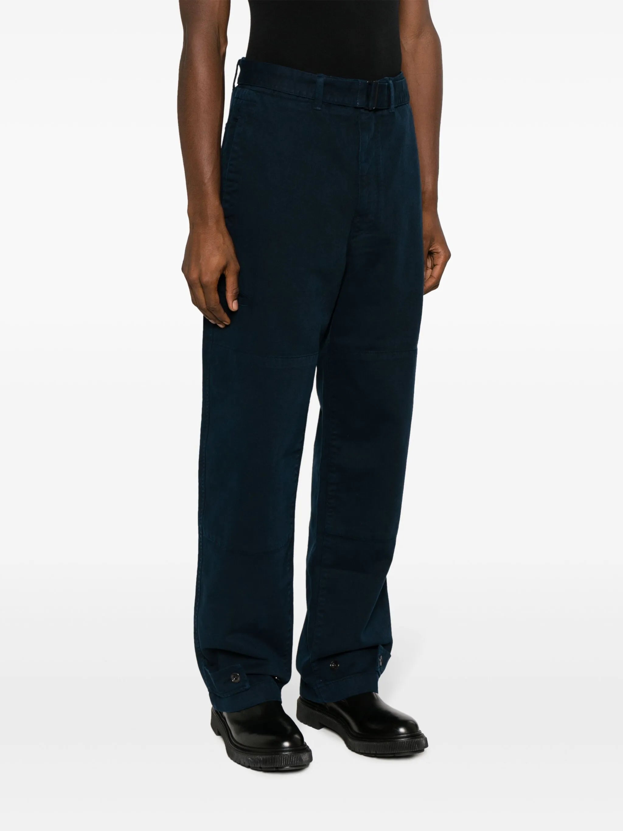 belted straight-leg jeans