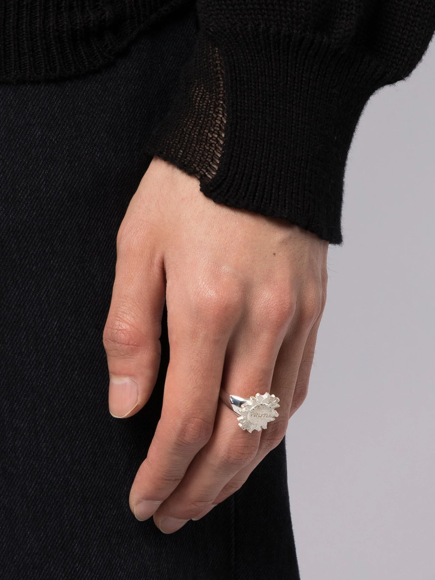 Truth Is In The Sun sterling-silver ring