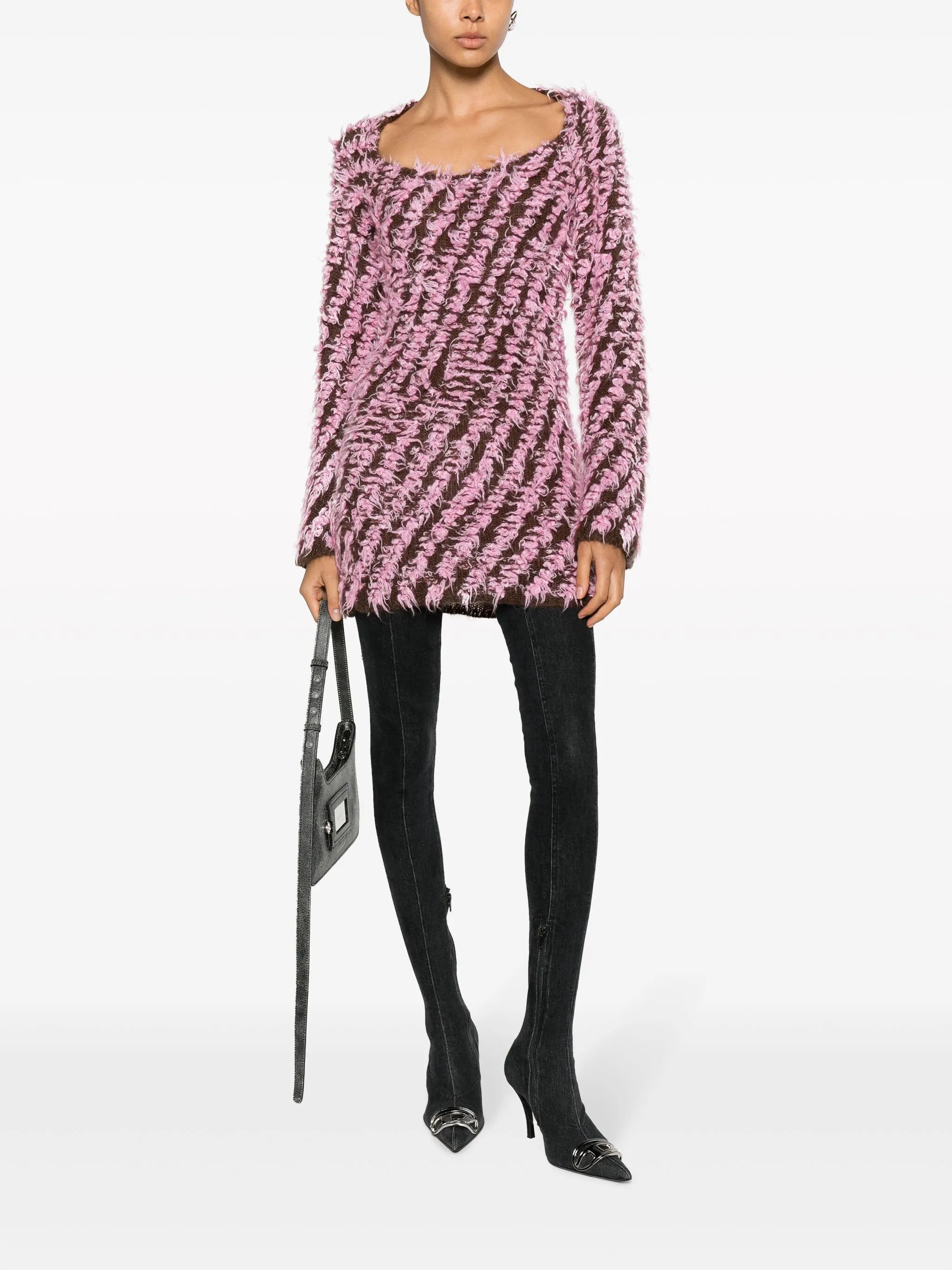 Giselle wool-blend minidress