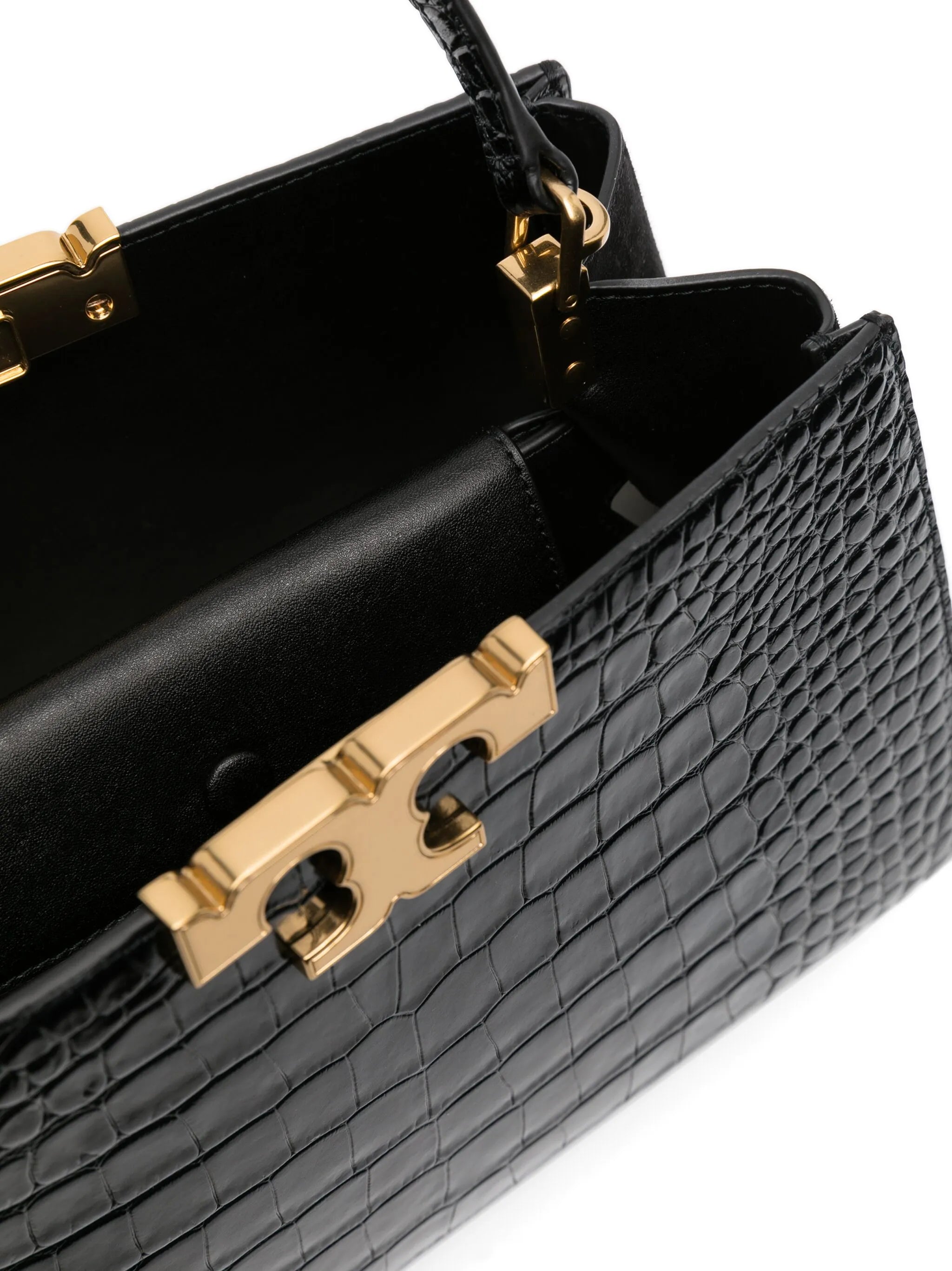 Eleanor crocodile-embossed tote bag