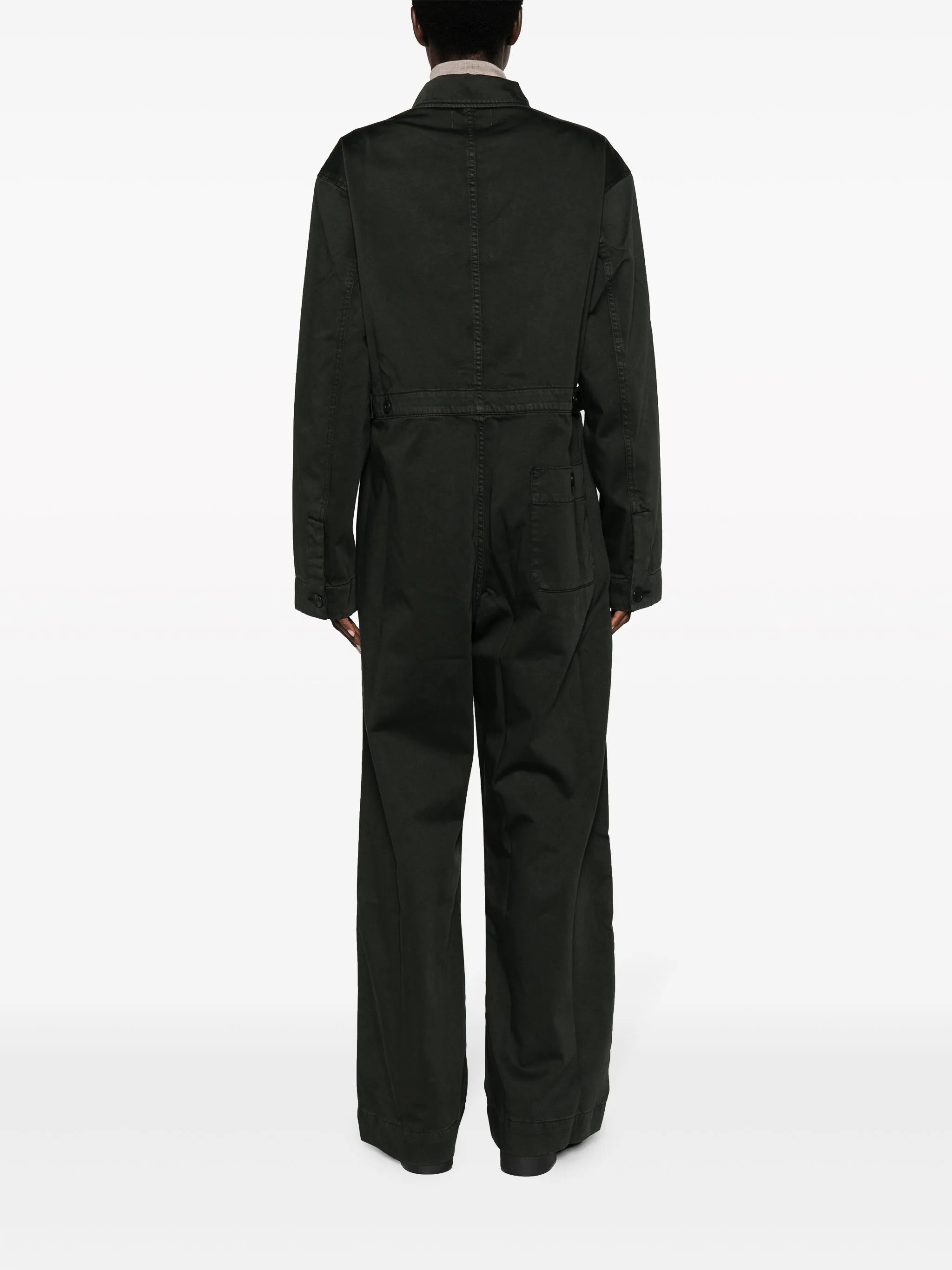 straight-leg cotton jumpsuit